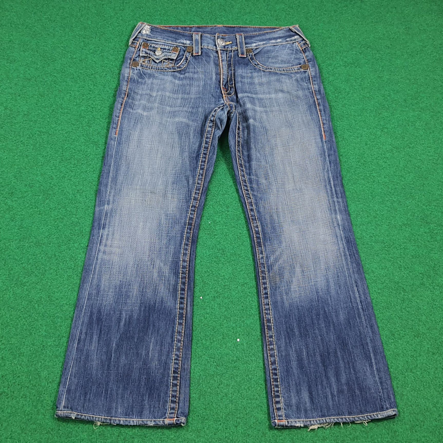 True Religion Vintage True Religion Jeans Blue Baggy Bootcut C280N28 Size US 33 - 6 Thumbnail