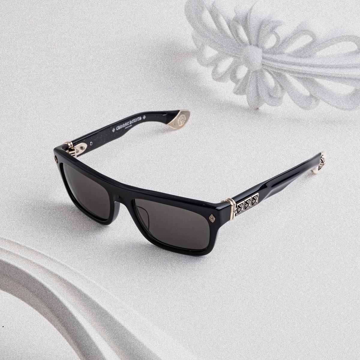 Chrome Hearts CHROME HEARTS SLUSS BUSSIN II BLACK SUNGLASSES Size ONE SIZE - 2 Thumbnail