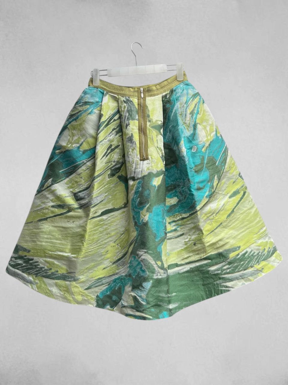 Lanvin Lanvin en Bleu Abstract Jacquard Skirt Size 23" - 2 Thumbnail