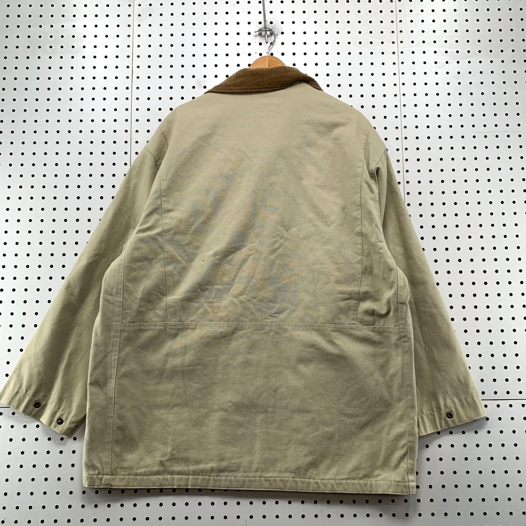 Vintage John Partridge Coat Men M Beige Canvas Corduroy Collar England Size US M / EU 48-50 / 2 - 2 Thumbnail