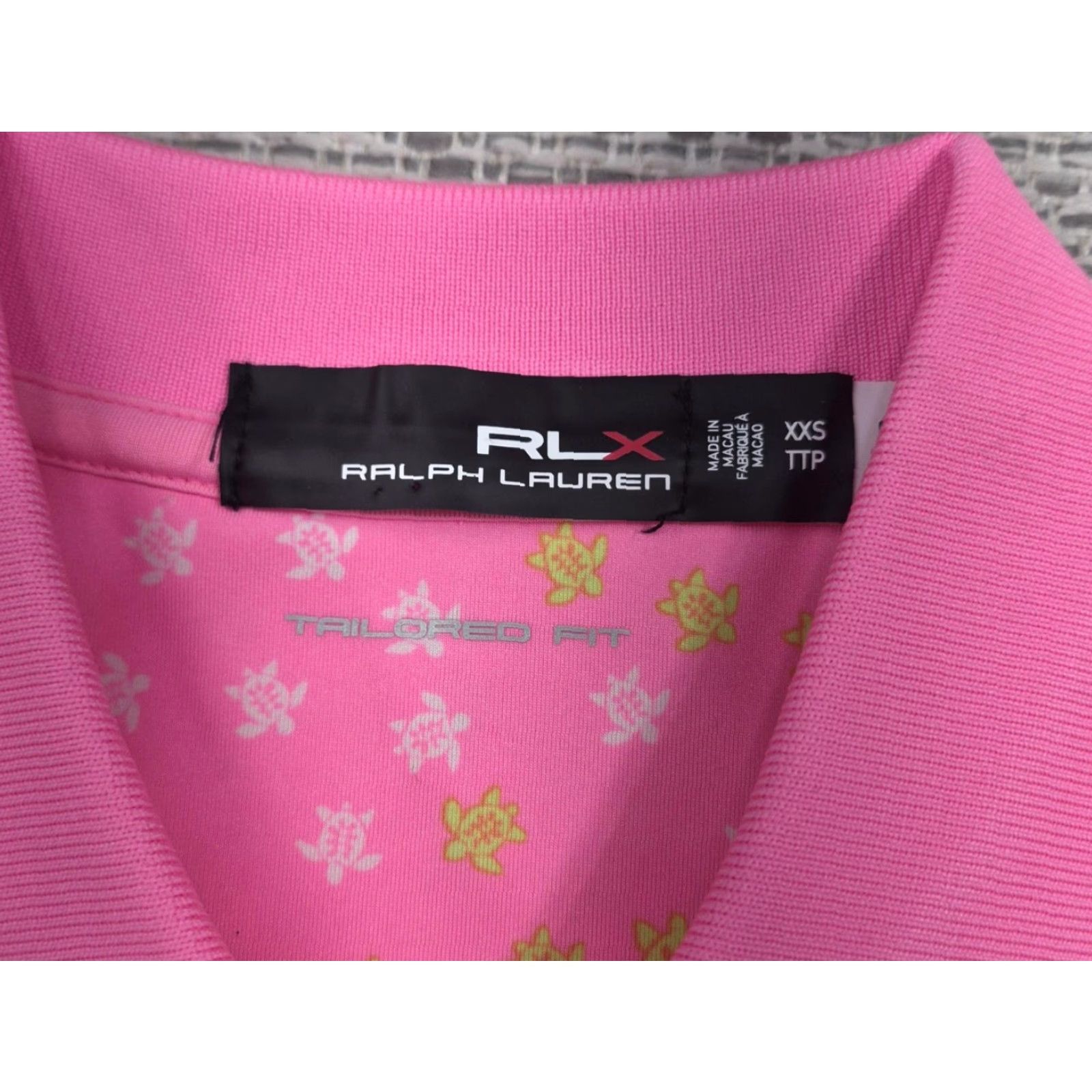 RLX Ralph Lauren RLX Ralph Lauren Polo Shirt Womens XXS Pink Turtle Print Golf Stretch Sleeveless Size XXS / US 00 / IT 34 - 4 Thumbnail