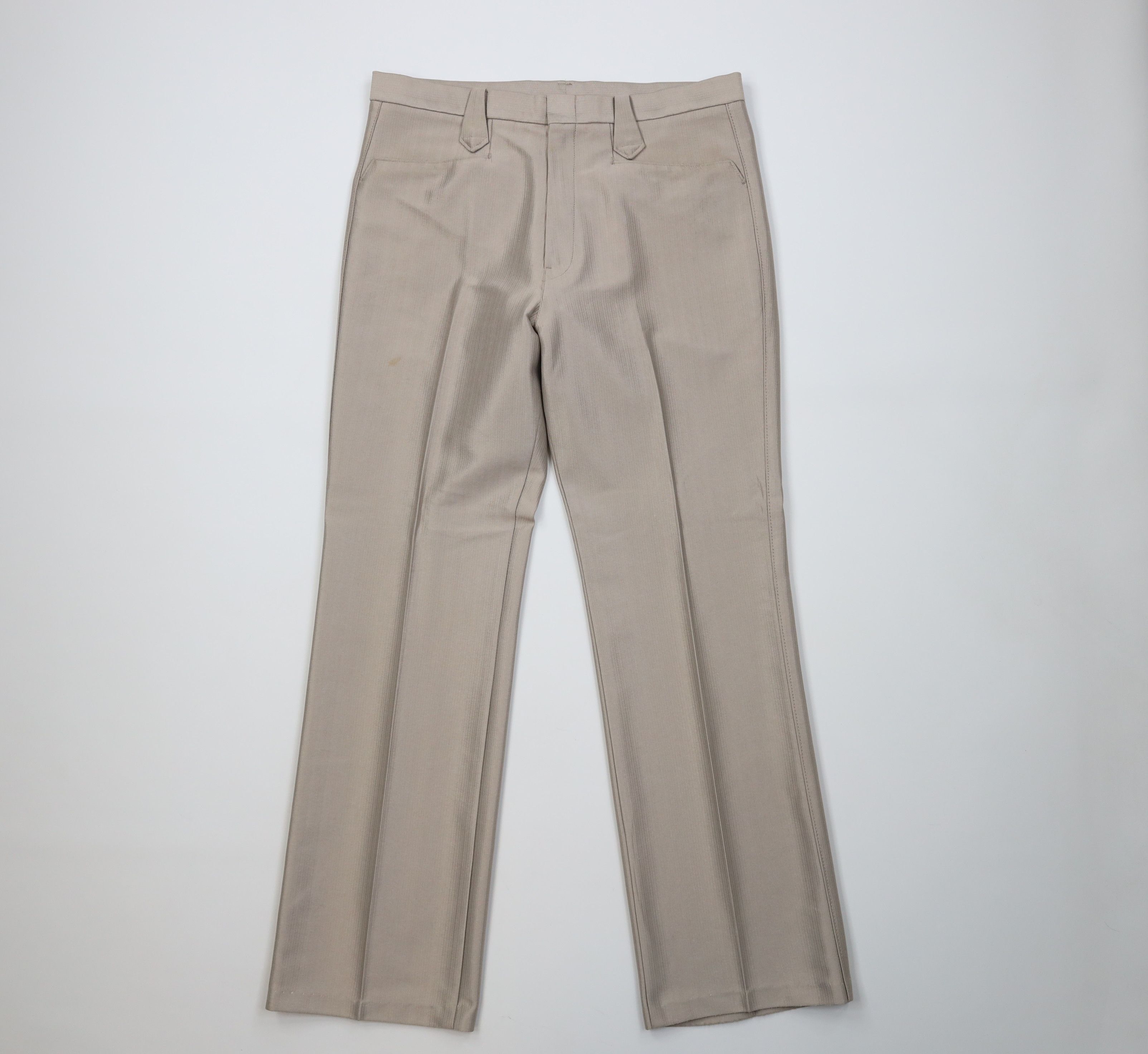 Vintage 70s Streetwear Rodeo Knit Wide Leg Chino Pants USA