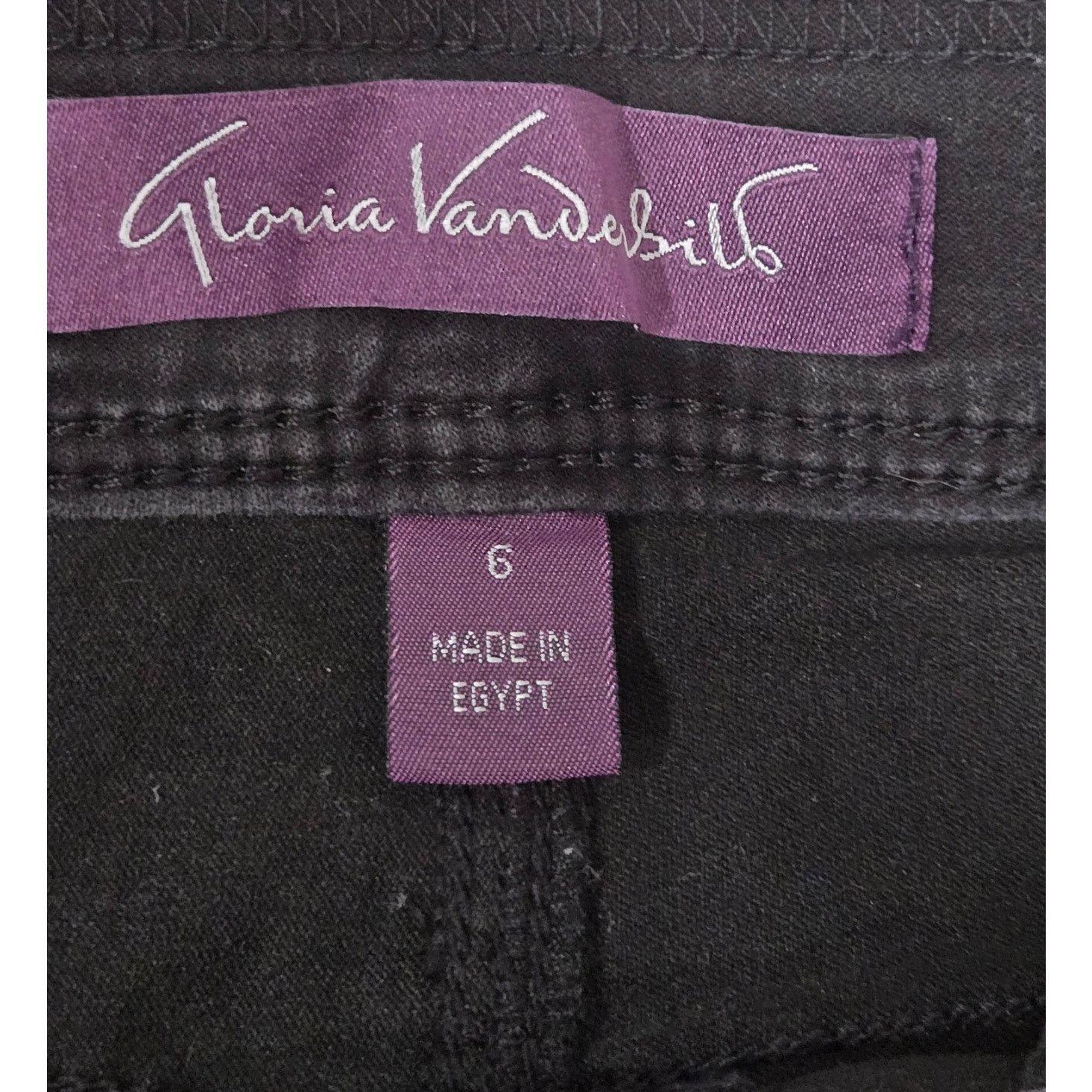 Other Gloria Vanderbilt Black Pull On Bermuda Denim Short 6 Size 28" / US 6 / IT 42 - 3 Thumbnail