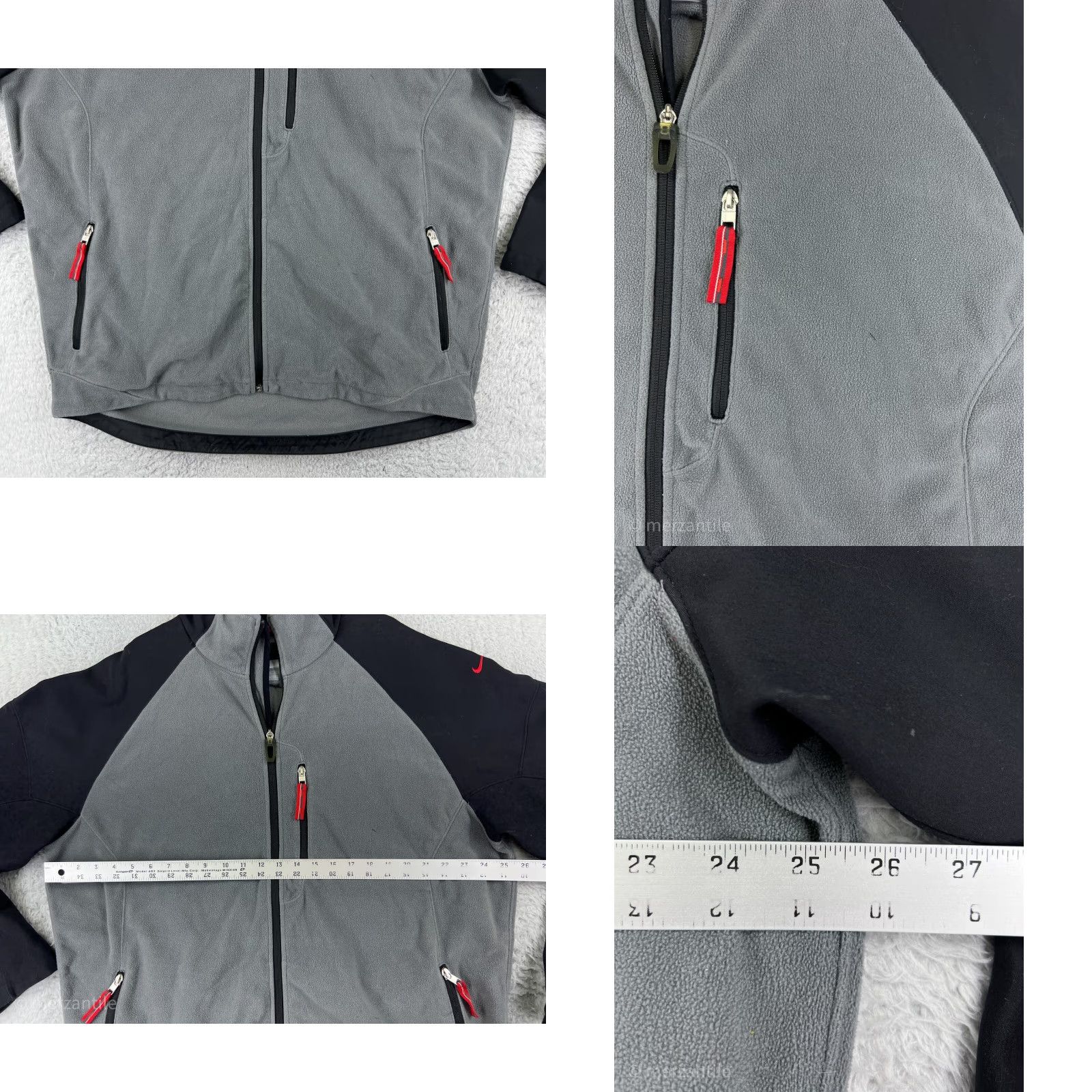 Nike Nike Jacket Mens XL Gray Black Full Zip Polyester Fleece Mock Neck Outdoor American Adventure Size US XL / EU 56 / 4 - 8 Thumbnail