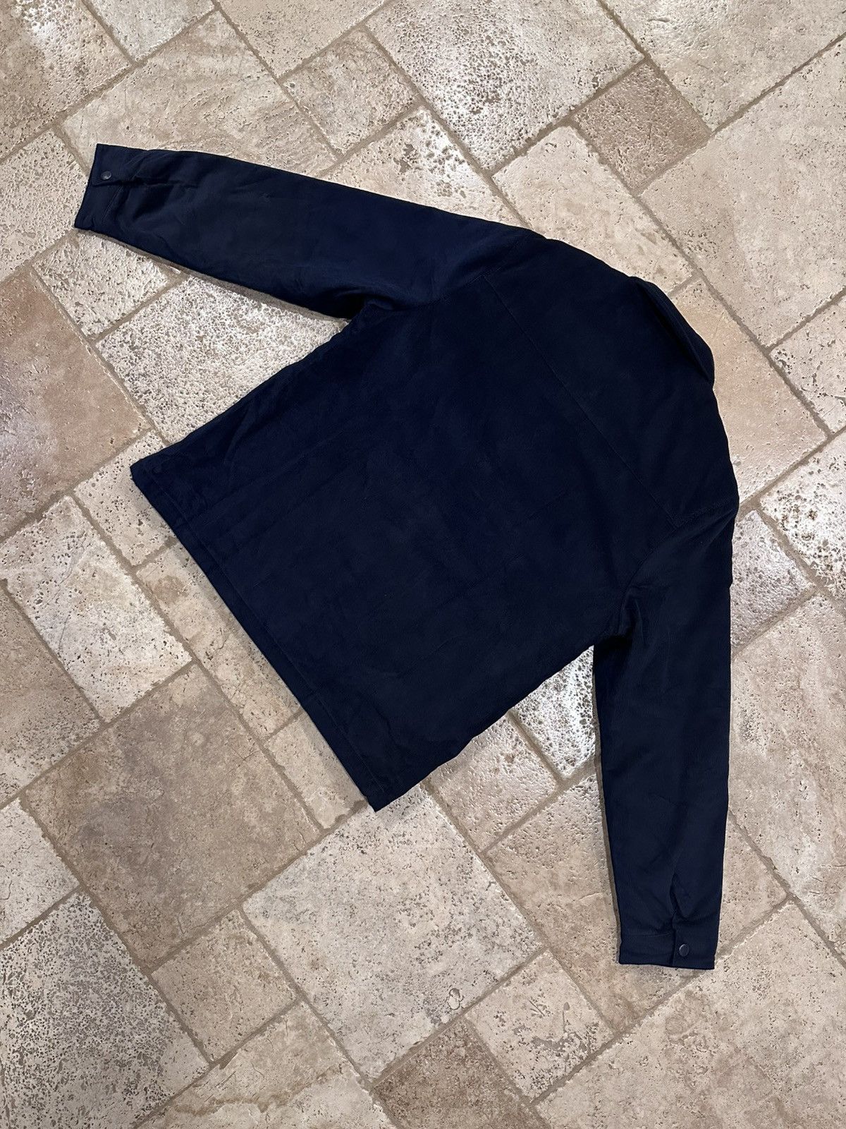 Prada Prada Corduroy Logo Snap Button Up Navy Shirt Jacket Size US L / EU 52-54 / 3 - 10 Thumbnail
