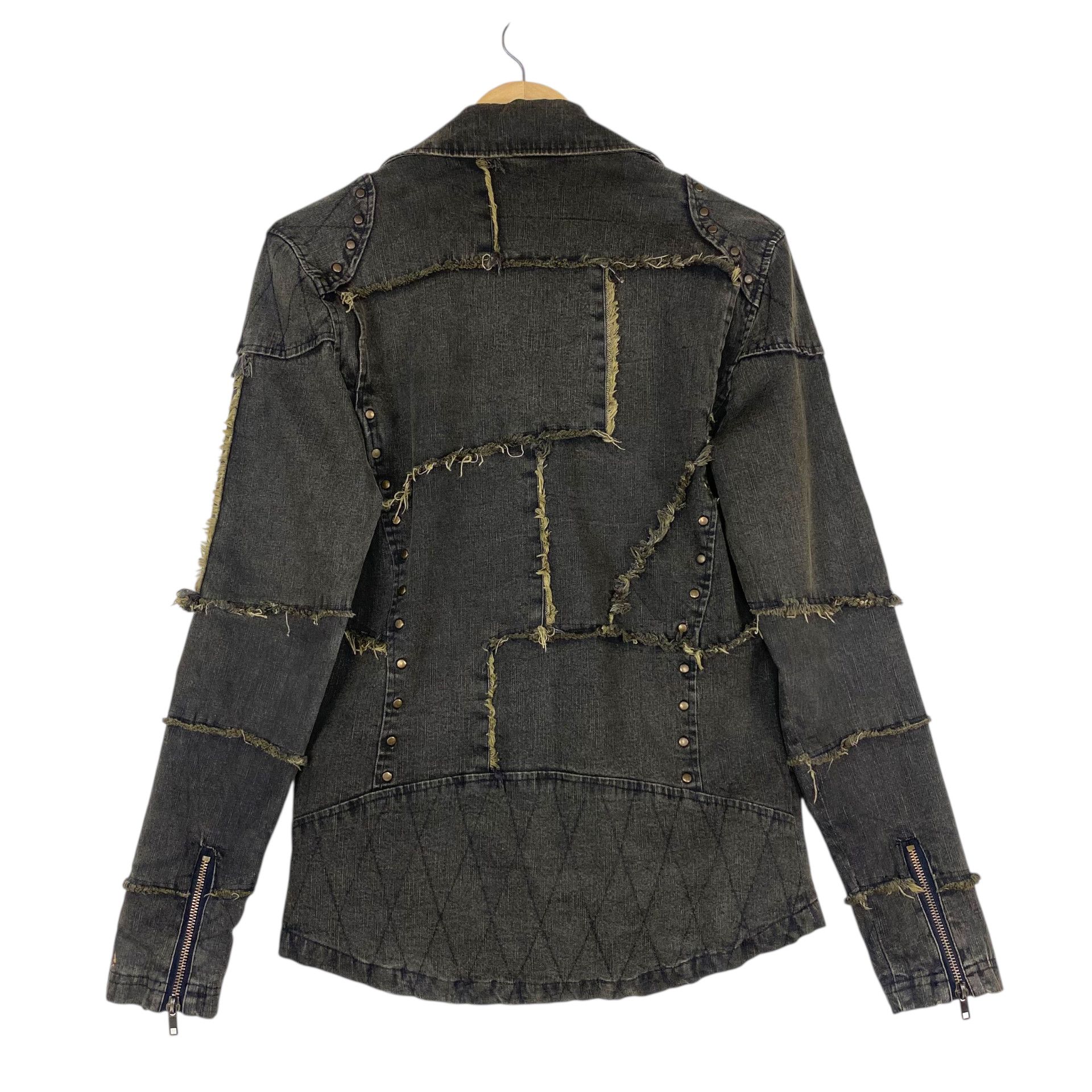 If Six Was Nine 💥CONQUEST JAPAN BIKER BONDAGE PATCHWORK JACKET Size US M / EU 48-50 / 2 - 7 Thumbnail