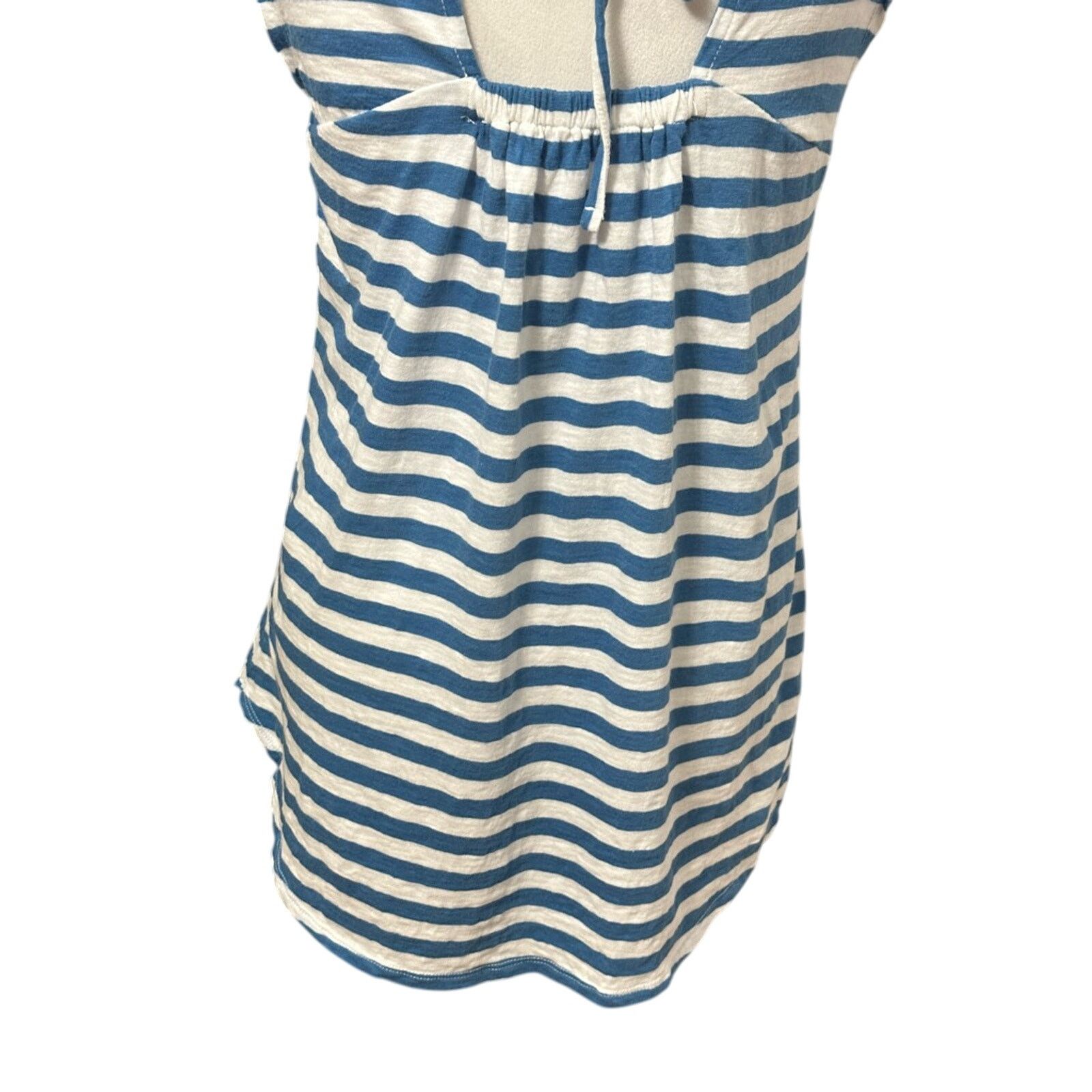 Other Caslon Cap Sleeves Blouse Striped Blue White Women's S NWOT Size S / US 4 / IT 40 - 6 Thumbnail
