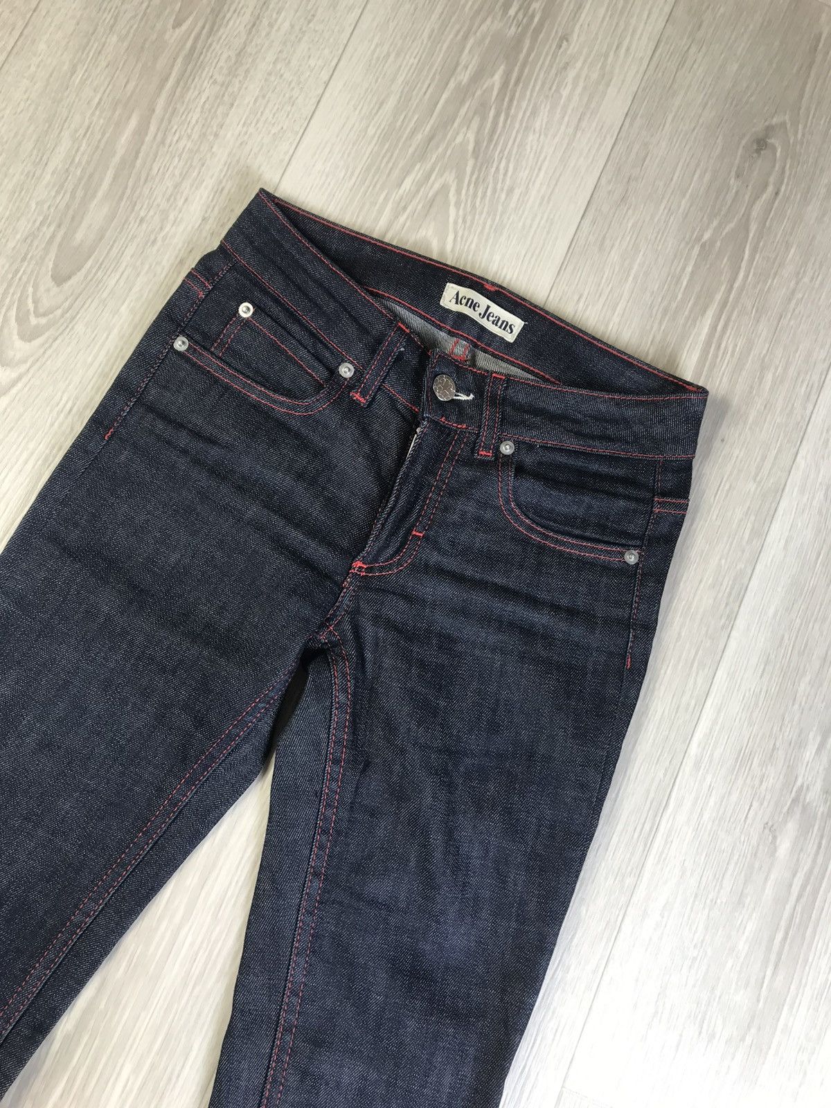 Acne Studios Rare vintage Acne Studios Hex Red Stitch Jeans Denim Size 25" / US 0 / IT 36 - 2 Thumbnail