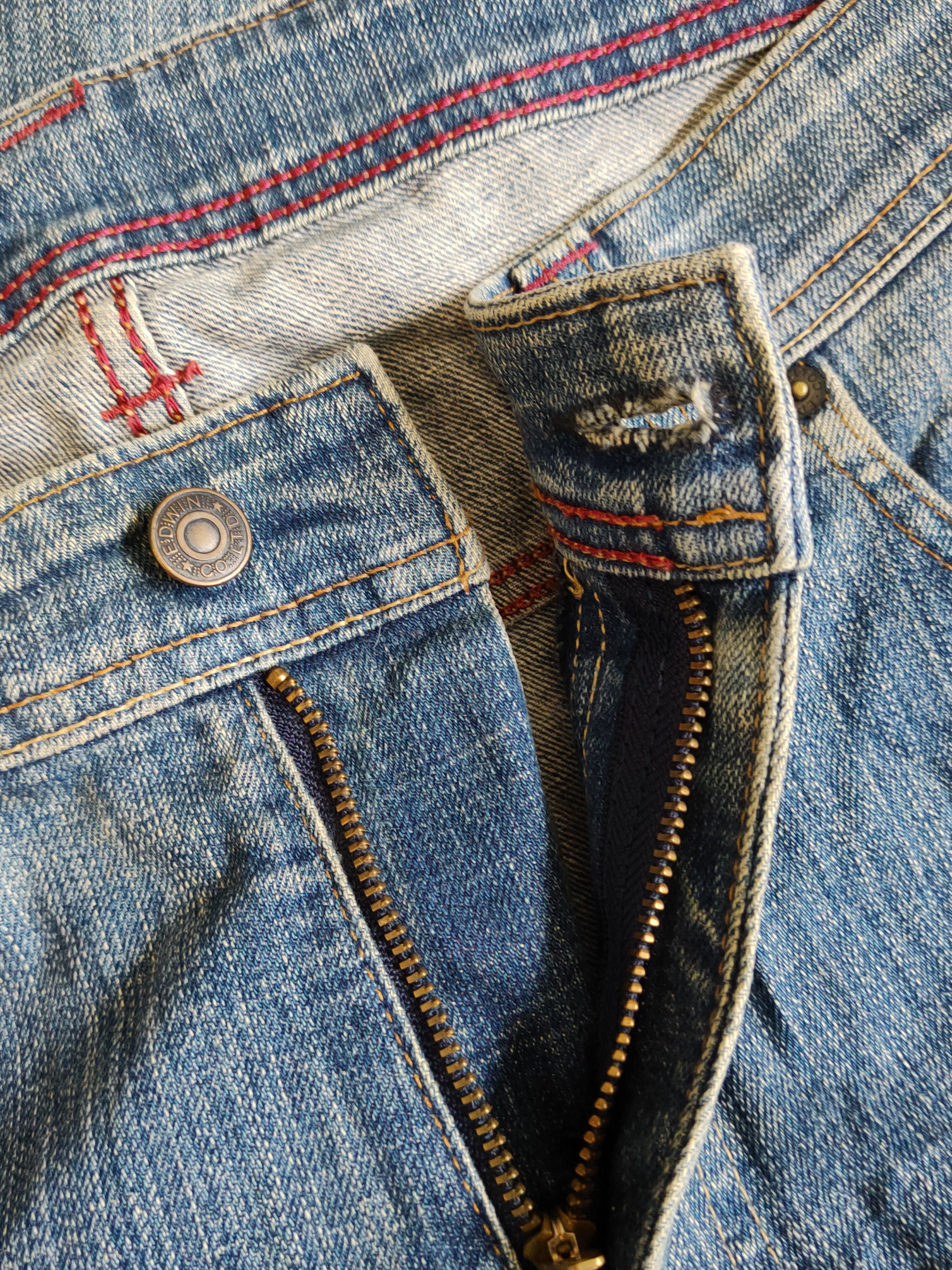 Edwin Edwin Blue Faded Distressed Ripped Jeans #S2238 Size US 39 - 14 Thumbnail