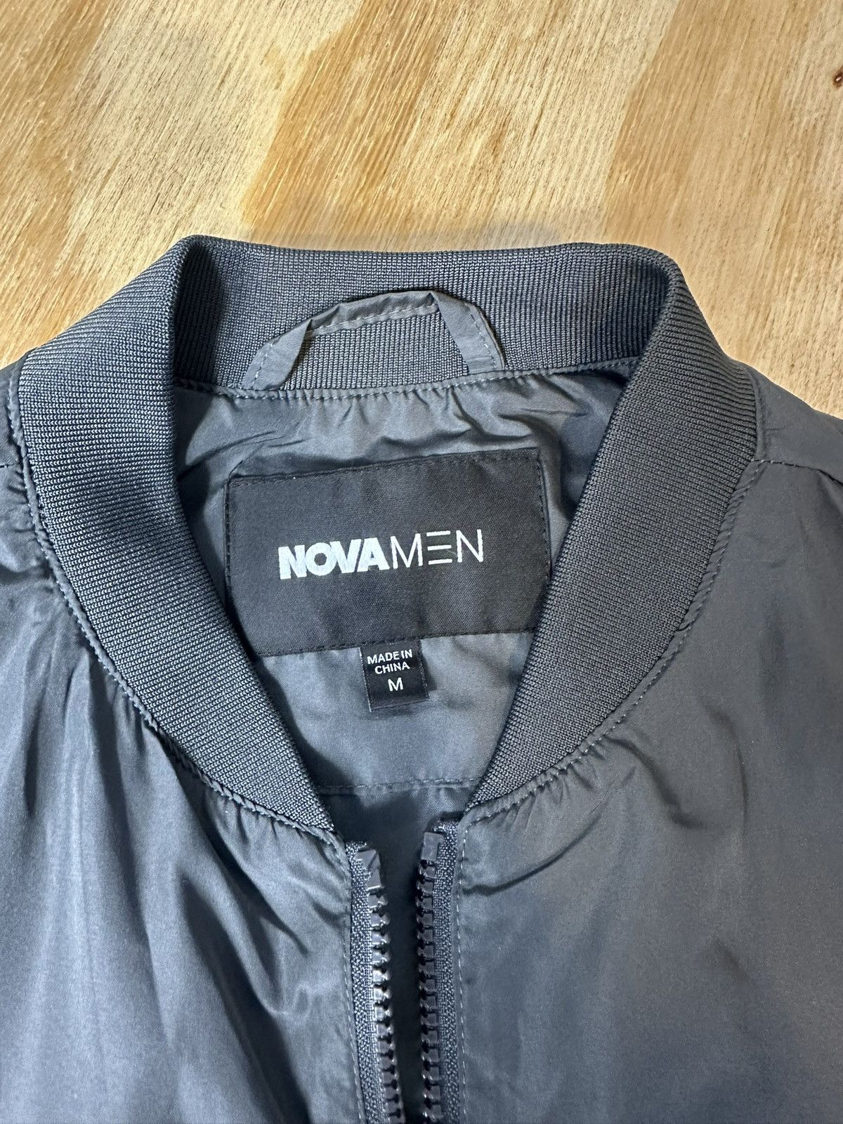 Fashion Nova × Vintage Dark Grey Bomber Jacket Lightweight ZipUp Streetwear Nylon Size US L / EU 52-54 / 3 - 4 Thumbnail