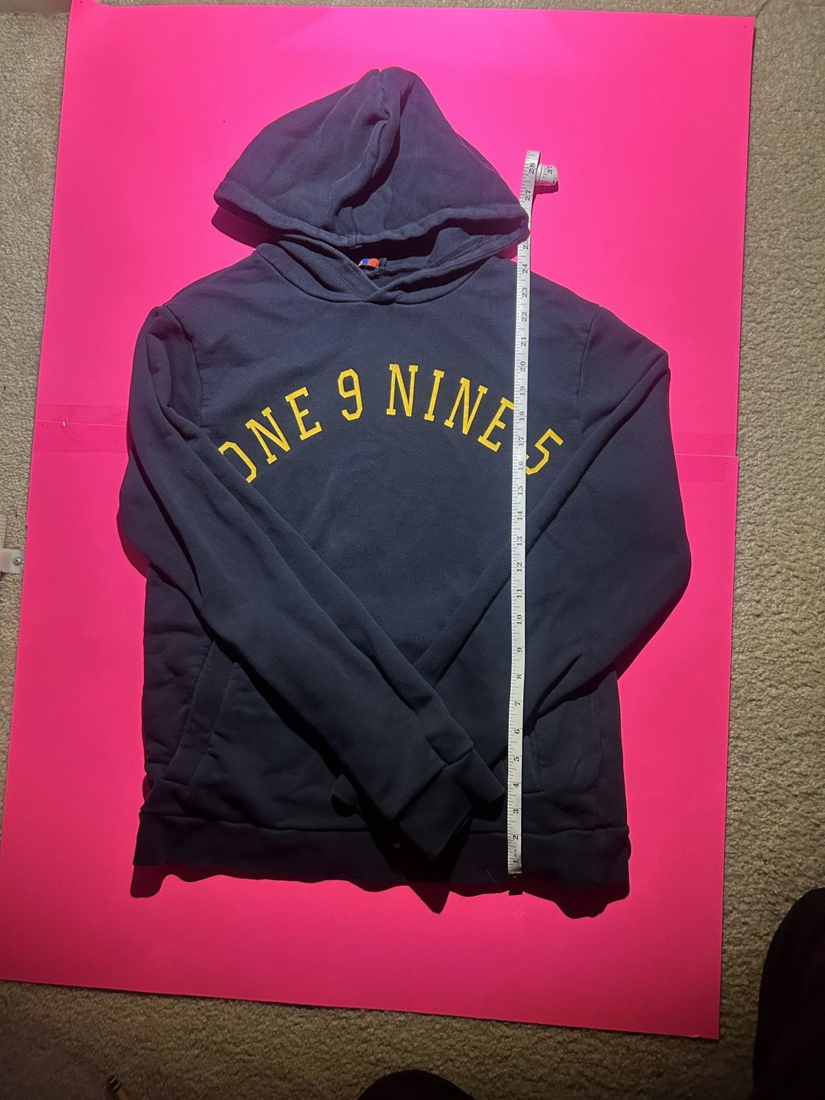 Pre-owned Raf Simons One 9 Nine 5 Hoodie In Blue