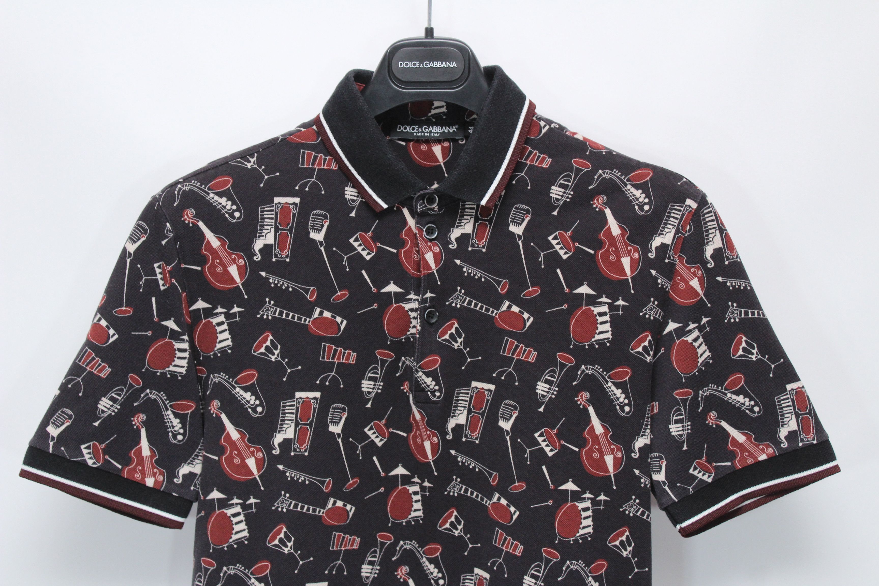 Dolce & Gabbana Dolce & Gabbana Damask Pattern Polo Shirt Size 44