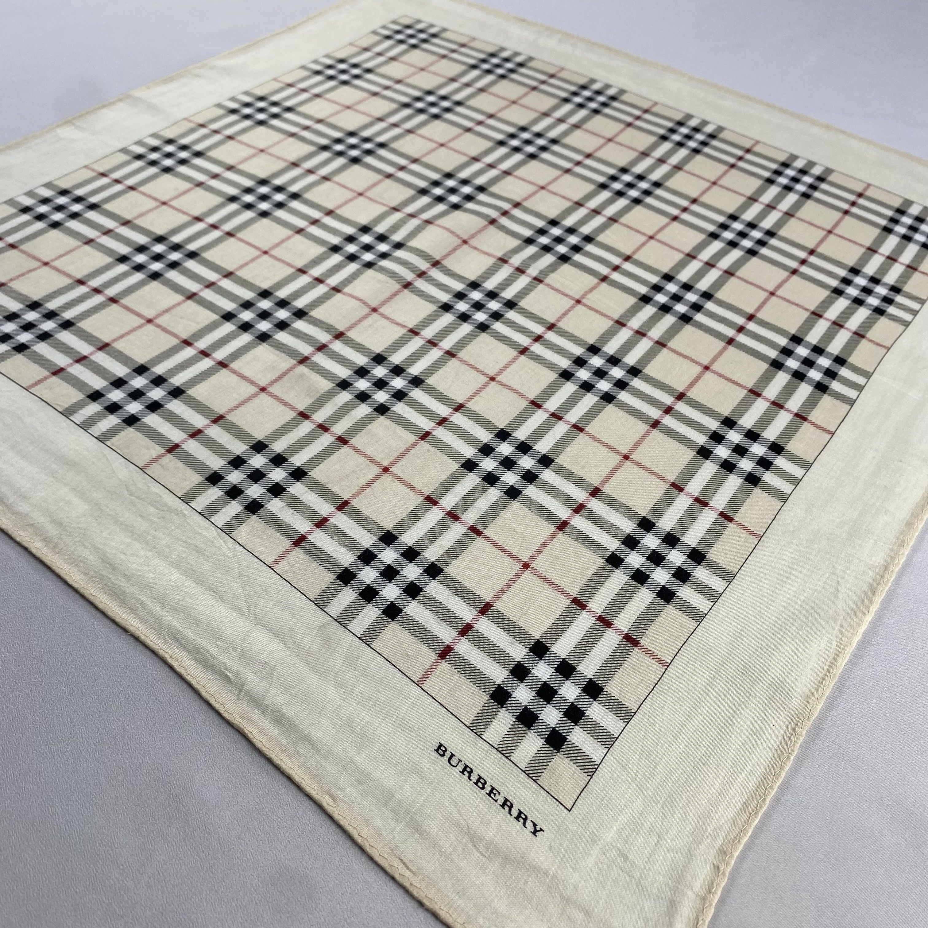 Burberry × Vintage Burberry Handkerchief / Neckerchief / Bandana-P1193 Size ONE SIZE - 2 Thumbnail