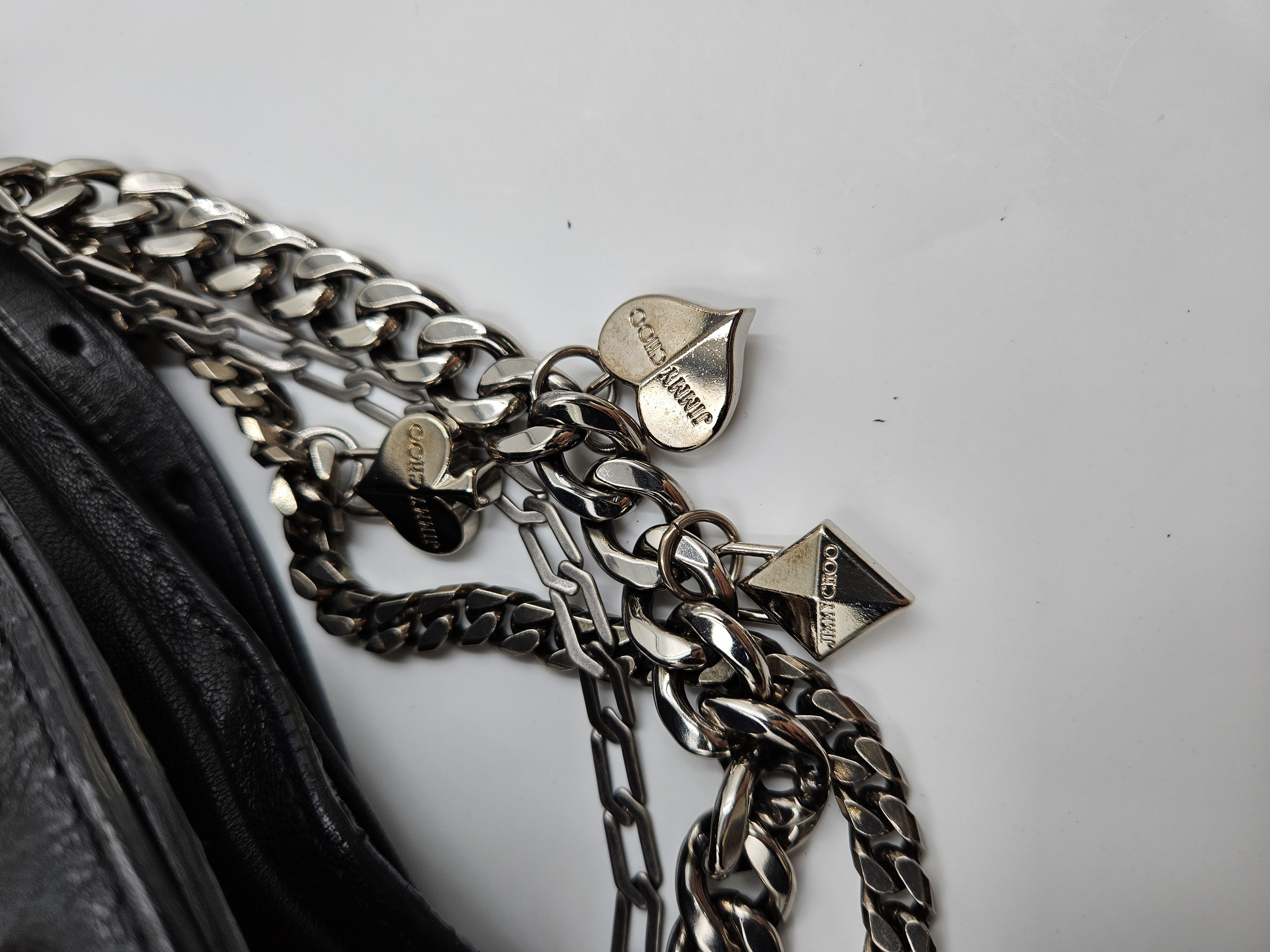 Jimmy Choo Black Leather Studded Card Suit Crossbody Bag Size ONE SIZE - 4 Thumbnail