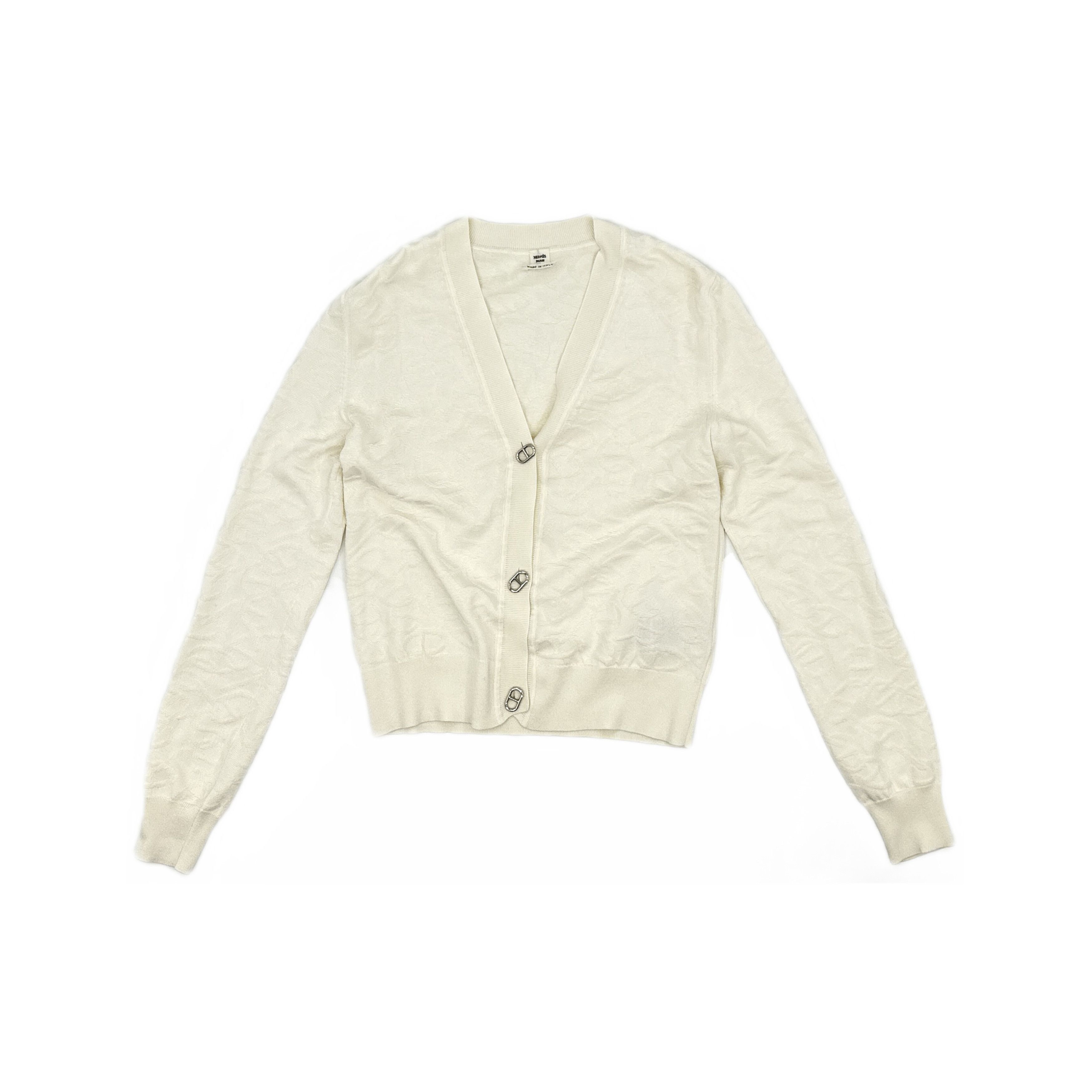 Hermes Hermès Silk Blend Jacquard Cardigan Size 36 Size XS / US 0-2 / IT 36-38 - 1 Thumbnail