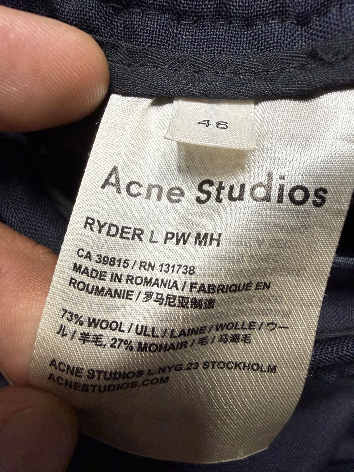 Acne Studios Acne Studios Ryder L PW MH Wool Easy Pants Size US 30 / EU 46 - 6 Thumbnail