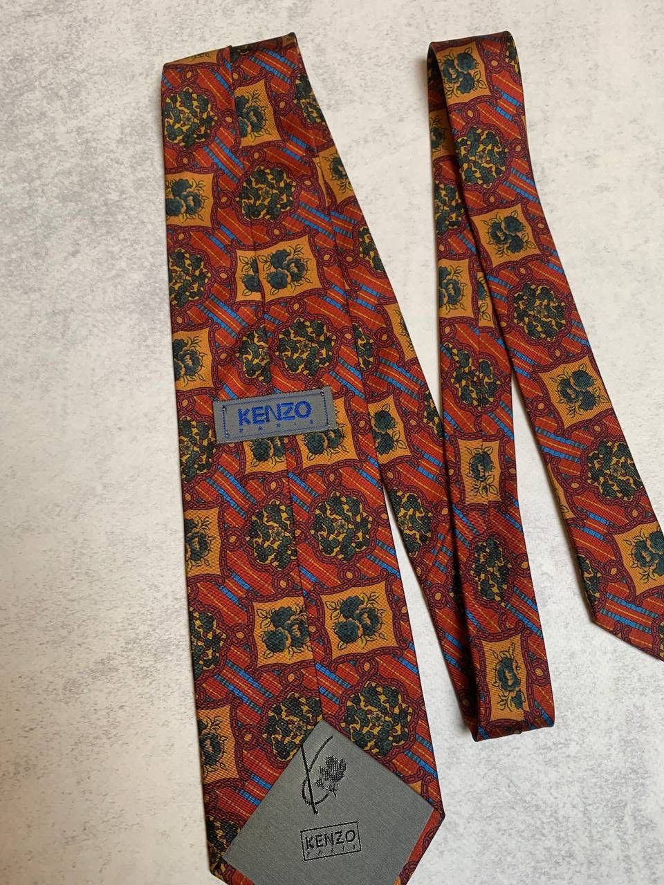 Kenzo Silk floral Tie Kenzo Paris Size ONE SIZE - 4 Thumbnail