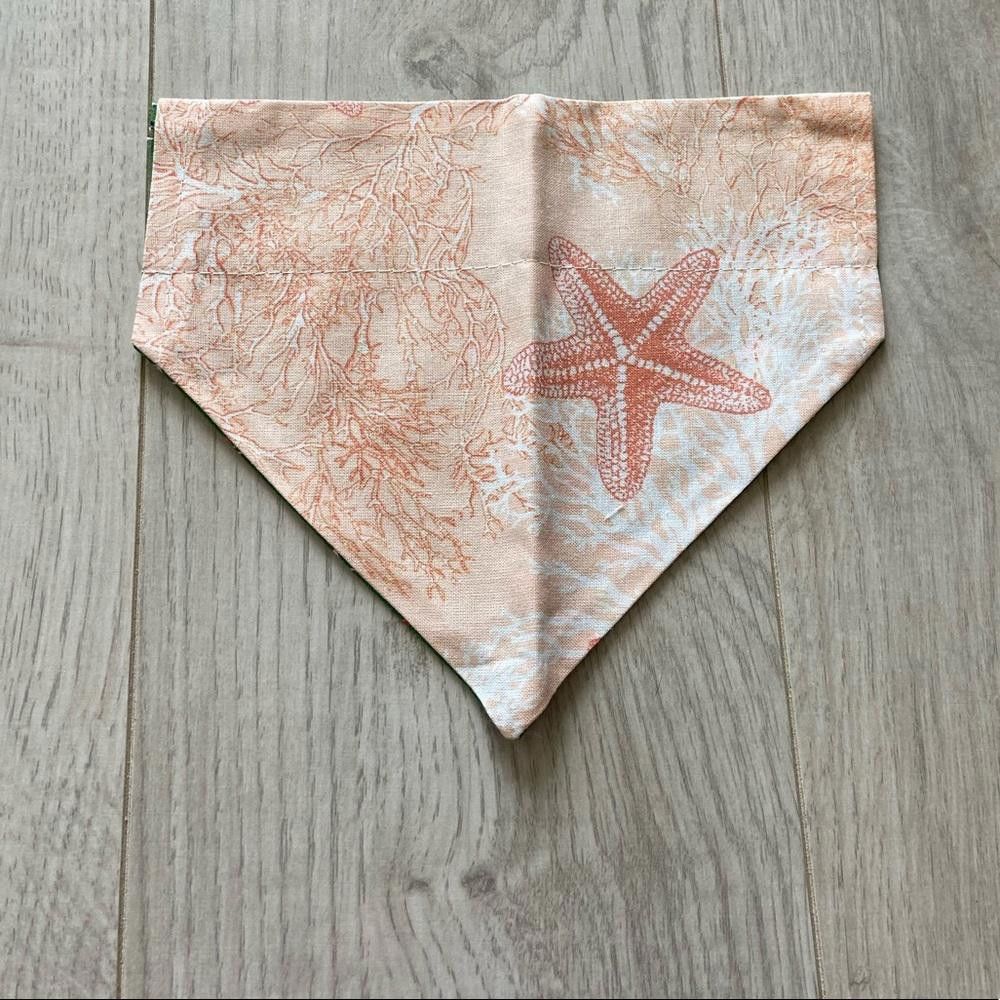 Designer Seashell and Flamingo Dog Bandana Size ONE SIZE - 4 Thumbnail