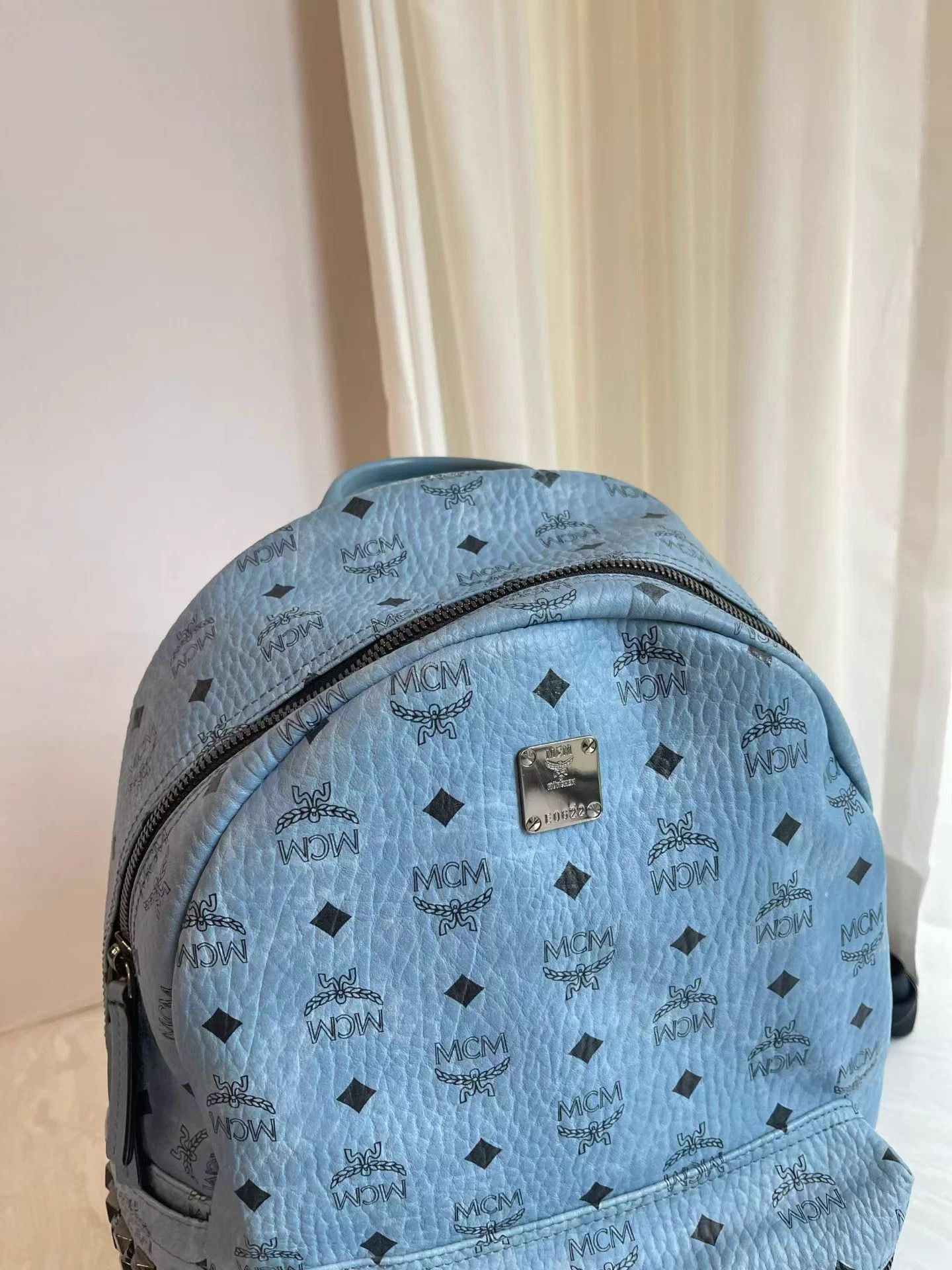 MCM MCM Blue Medium Classic Backpack 33x40x15 Near New Size ONE SIZE - 2 Thumbnail