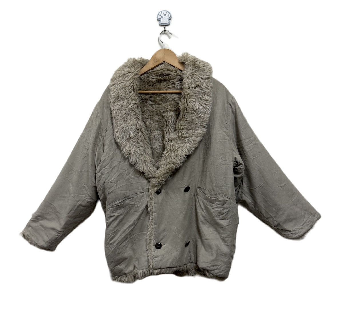 Issey Miyake Vintage Huitieme 8e Reversible Faux Fur Hairy Jacket Size US XL / EU 56 / 4 - 2 Thumbnail