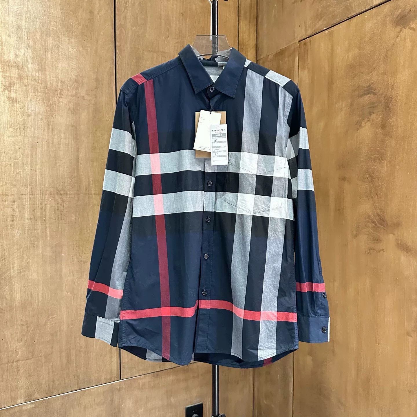 Burberry Burberry Patchwork Plaid Blue Shirt M Men Size US M / EU 48-50 / 2 - 1 Thumbnail