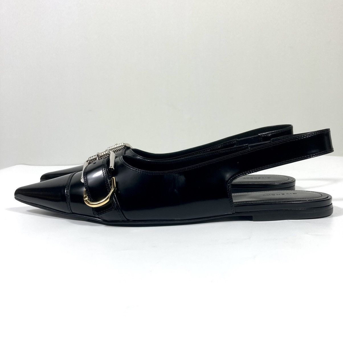 Givenchy Givenchy Voyou Pointed Toe Slingback Ballet Flat Black 39.5 Size US 8.5 / IT 38.5 - 10 Thumbnail