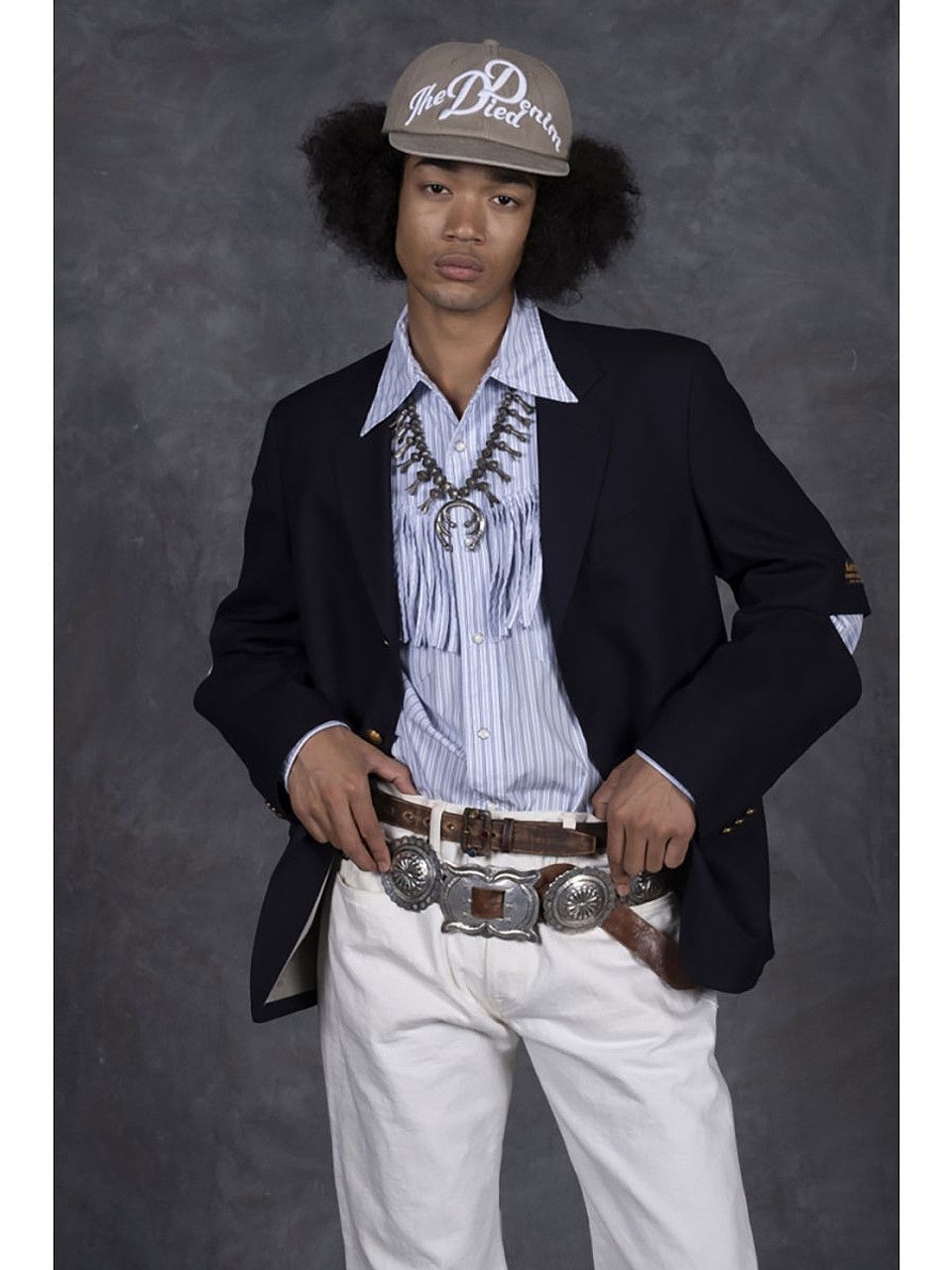 Kapital [3] Cotton Fringe Husky Western Shirt in Stripe Size US L / EU 52-54 / 3 - 17 Thumbnail