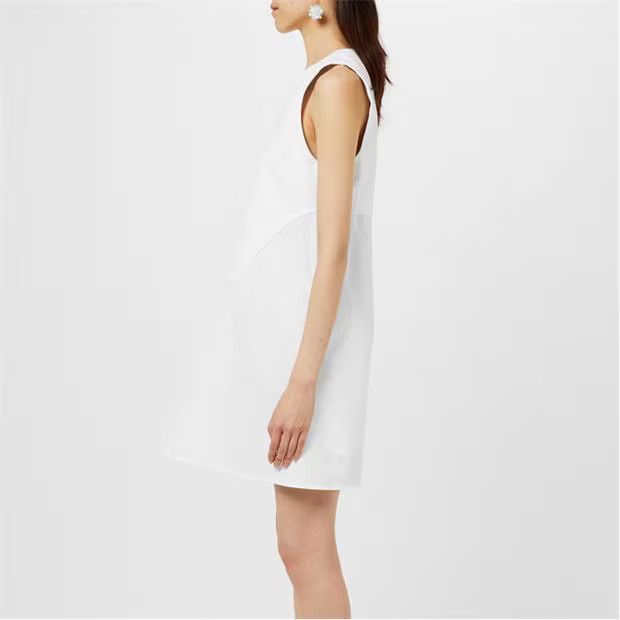 Jil Sander o1g2r1mq1024 Mini Dress in White Size XS / US 0-2 / IT 36-38 - 4 Thumbnail