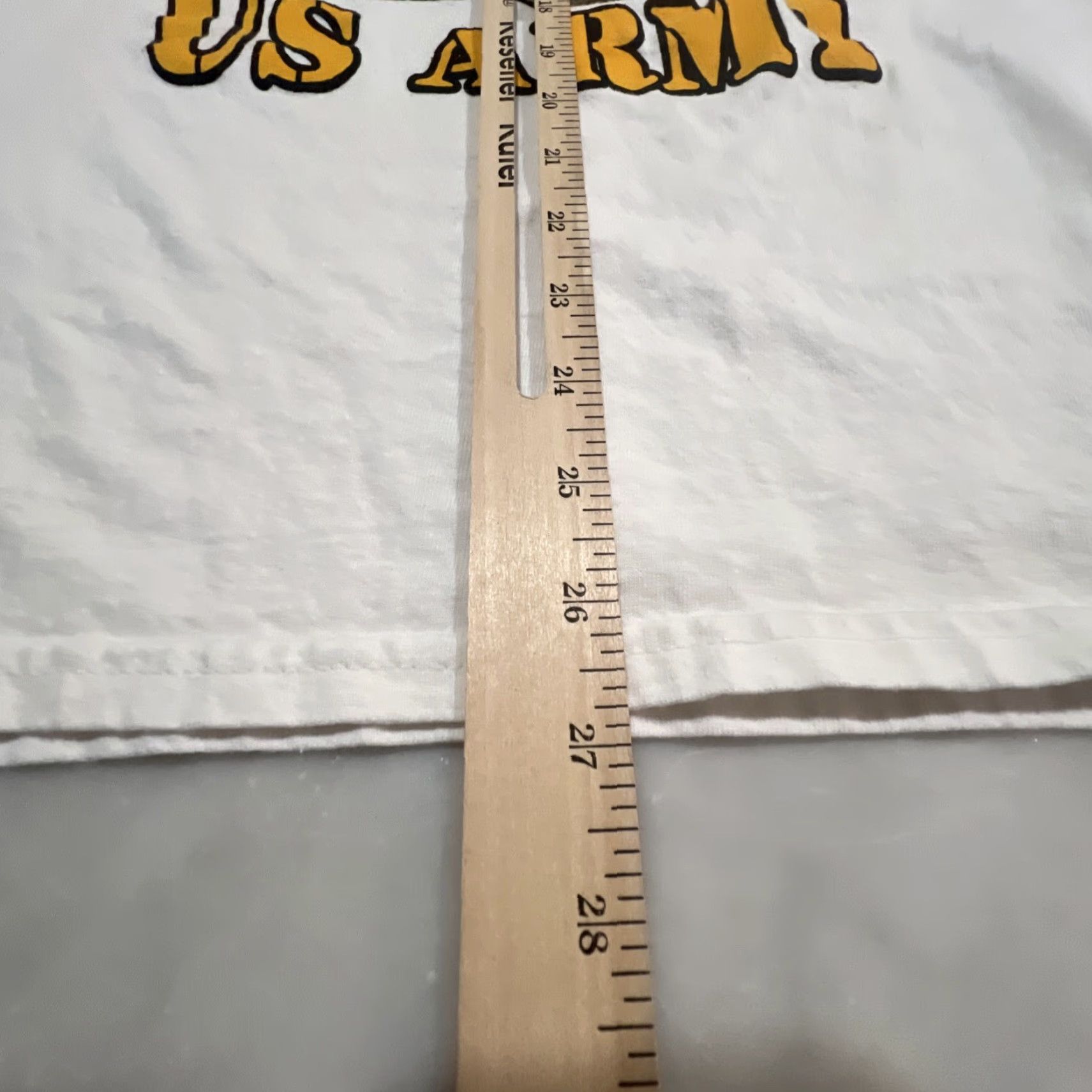 Gildan Gildan T-Shirt Army Military USA White Crew Neck Short Sleeve Mens Large Size US L / EU 52-54 / 3 - 6 Thumbnail