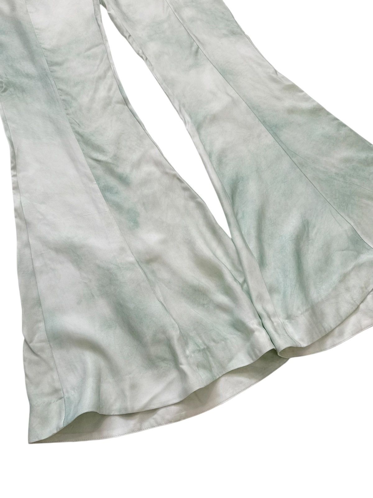 Acne Studios Green Dye Silky Cupro Flare Trouser Size 27" / US 4 / IT 40 - 5 Thumbnail