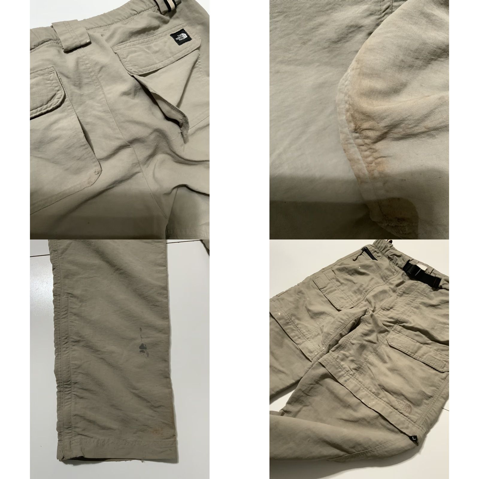 The North Face VINTAGE The North Face 2 In 1 Cargo Bel ted Khaki Hiking Pants Shorts Sz. S Men Cargo Hiking Pants Shorts Beige Belted 90s Mens Size US 29 - 8 Thumbnail