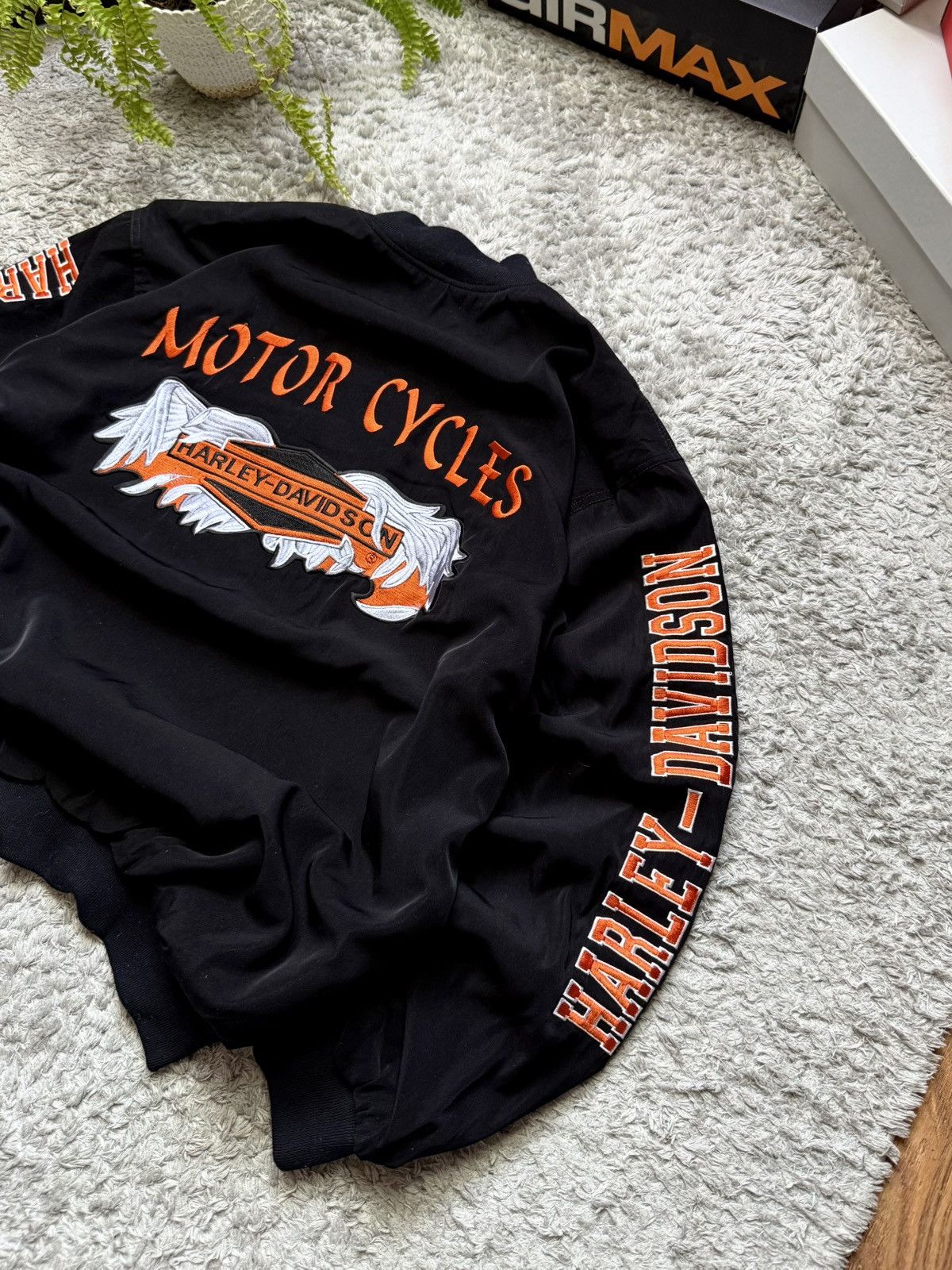 Harley Davidson 00s Harley Davidson Jacket Vintage Retro Big Logo Rare Y2K Size US XL / EU 56 / 4 - 3 Thumbnail