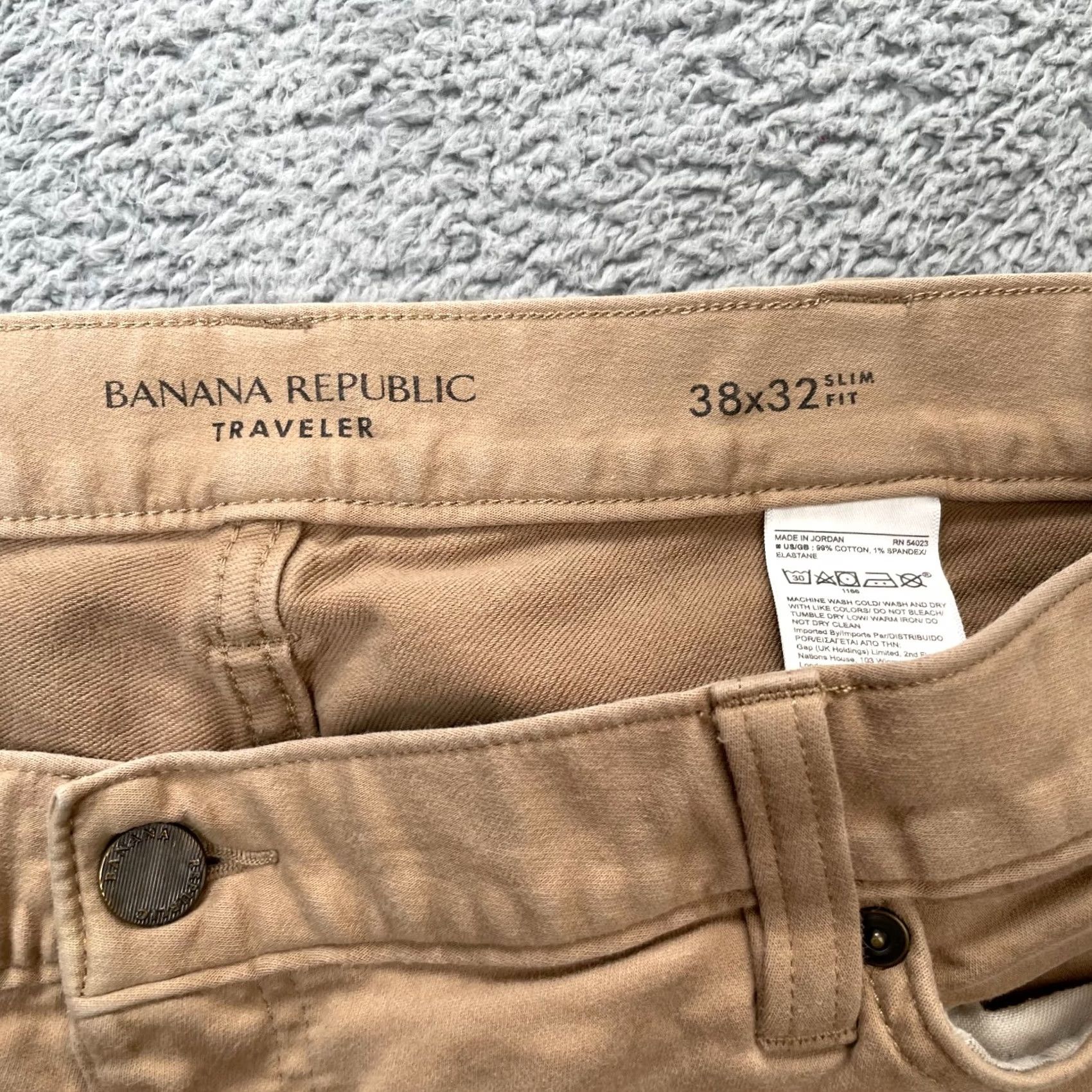 Banana Republic Banana Republic Pants Men 38x32 Brown Cotton Traveler Stretch Straight Leg Chino Jeans Casual Regular Mens Cotton Jeans Size US 38 / EU 54 - 3 Thumbnail
