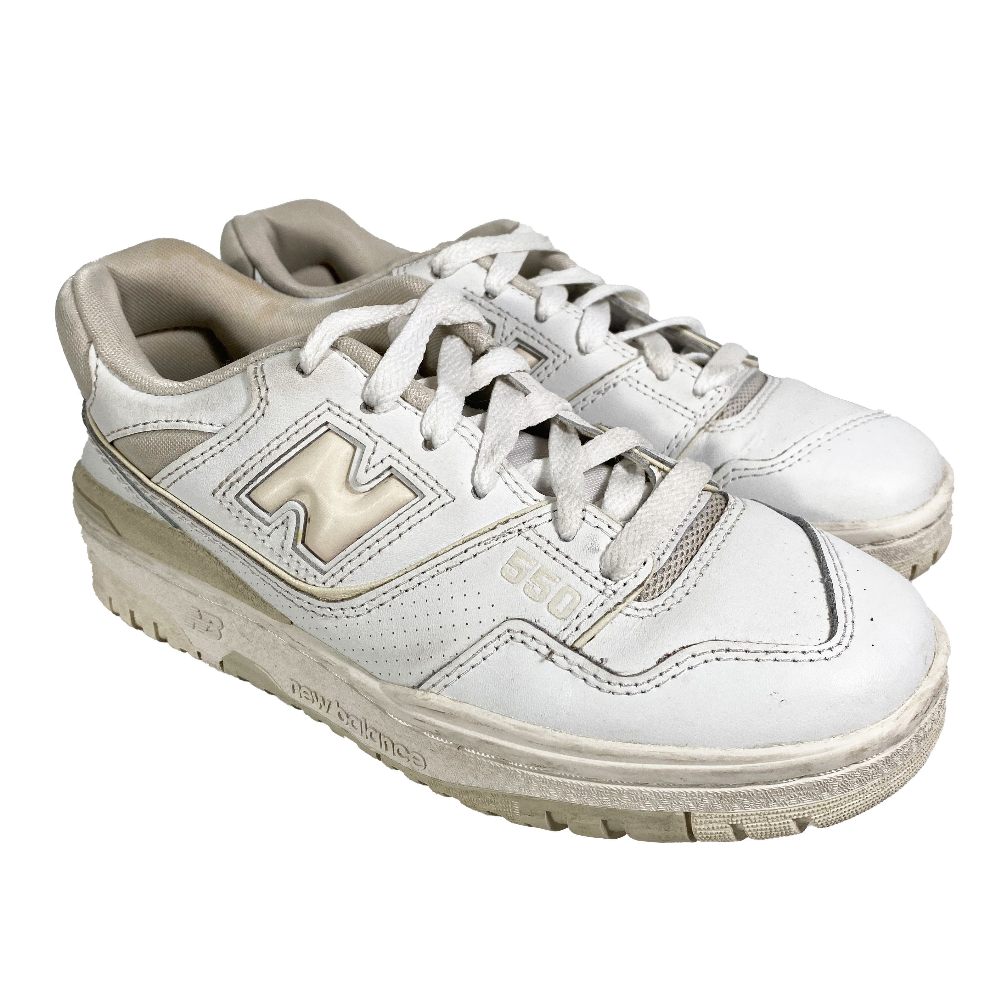 New Balance New Balance Women's BB550 Sneakers White/Light Gold Size US 6 / IT 36 - 1 Thumbnail