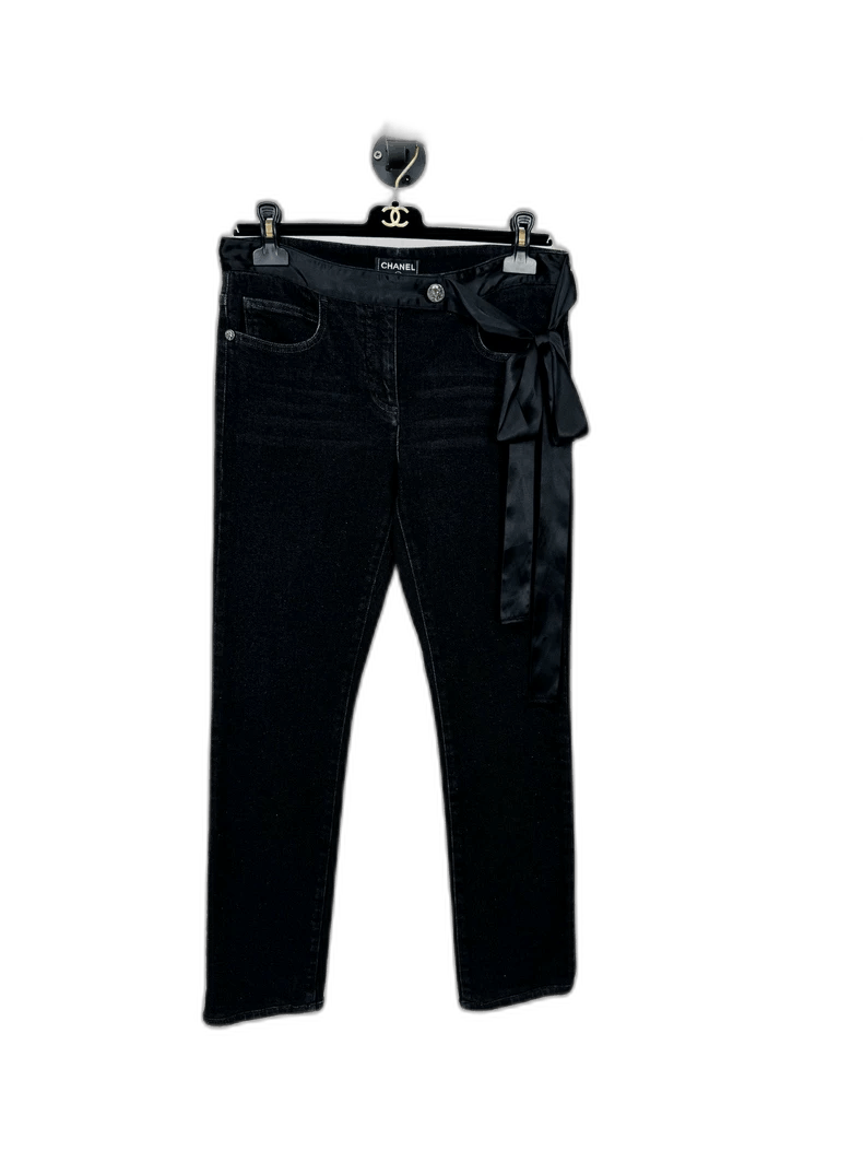 Chanel Chanel Denim Pants with Ribbon Detail Size 38" / US 16 / IT 52 - 1 Thumbnail