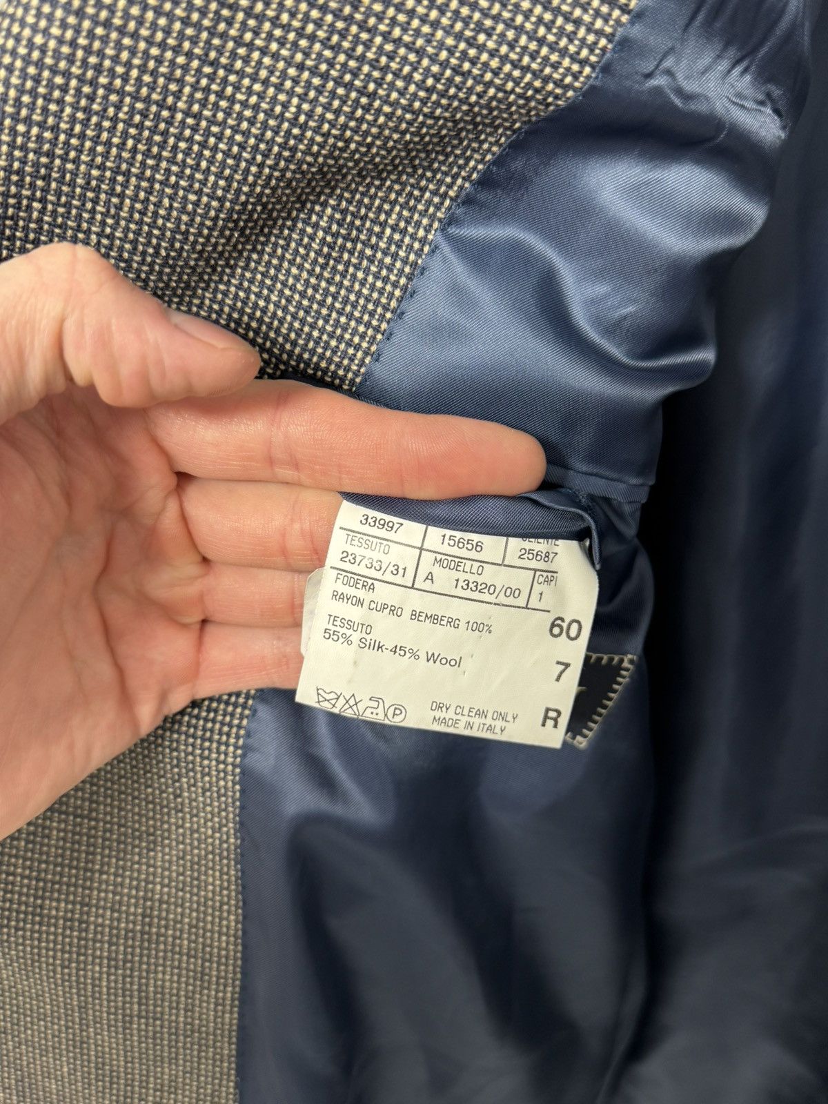 Canali Canali Blazer Men’s Blue Luxury Wool Silk 60-R Size Size 54L - 20 Thumbnail