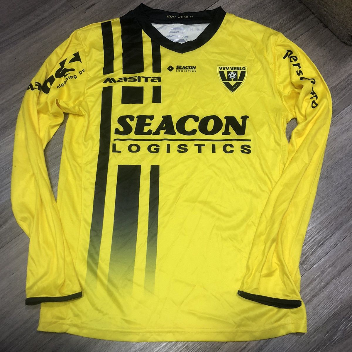 image of Bloke x Soccer Jersey Vvv Velo 17/18 L/s Home Shirt in Yellow, Men's (Size Small)