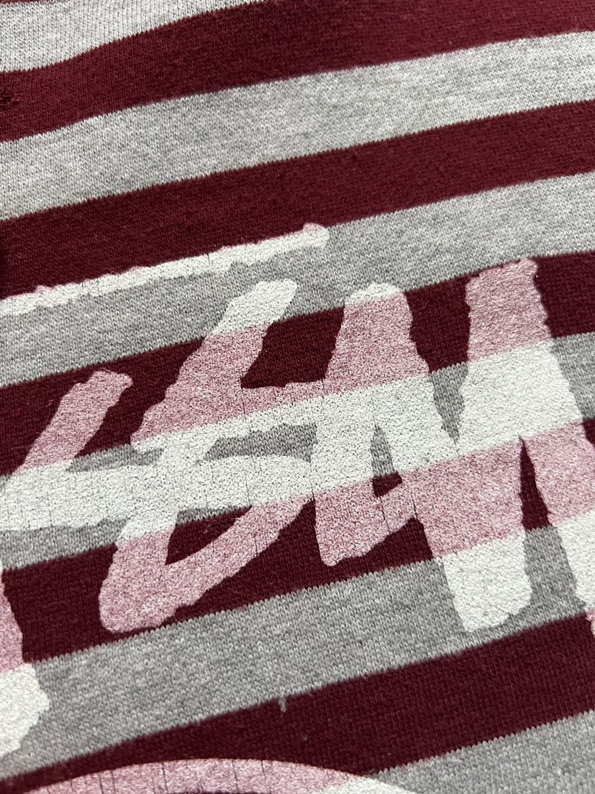 Stussy × Vintage Stussy Striped Sweatshirt Big Logo Men's Size US M / EU 48-50 / 2 - 8 Thumbnail