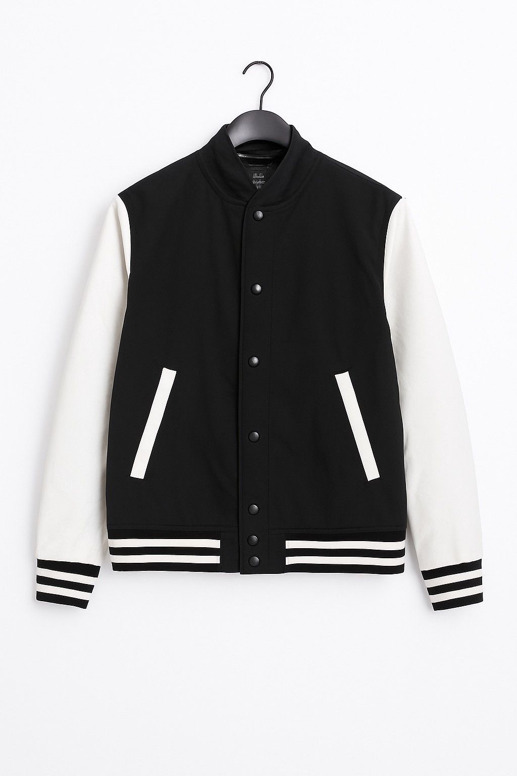 Beams Japan Vintage BEAMS HEART Varsity Jacket Black White Two-Tone Size US S / EU 44-46 / 1 - 1 Thumbnail
