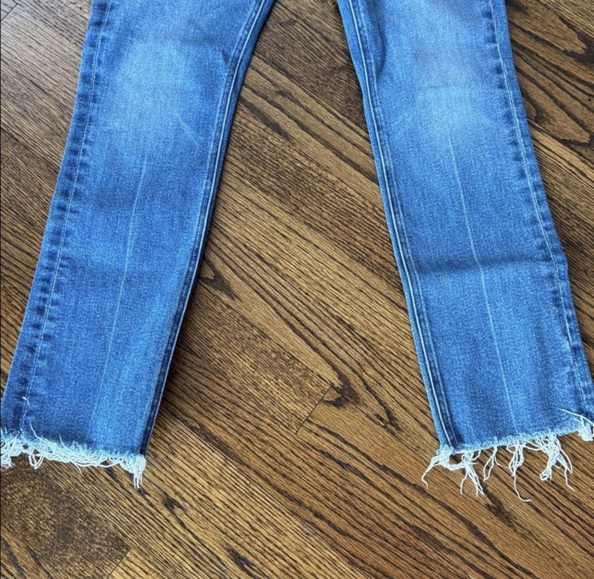 MOTHER MOTHER The Mid Rise Dazzler Ankle Fray 5-Pocket Jeans. 27 Size 27" / US 4 / IT 40 - 3 Thumbnail