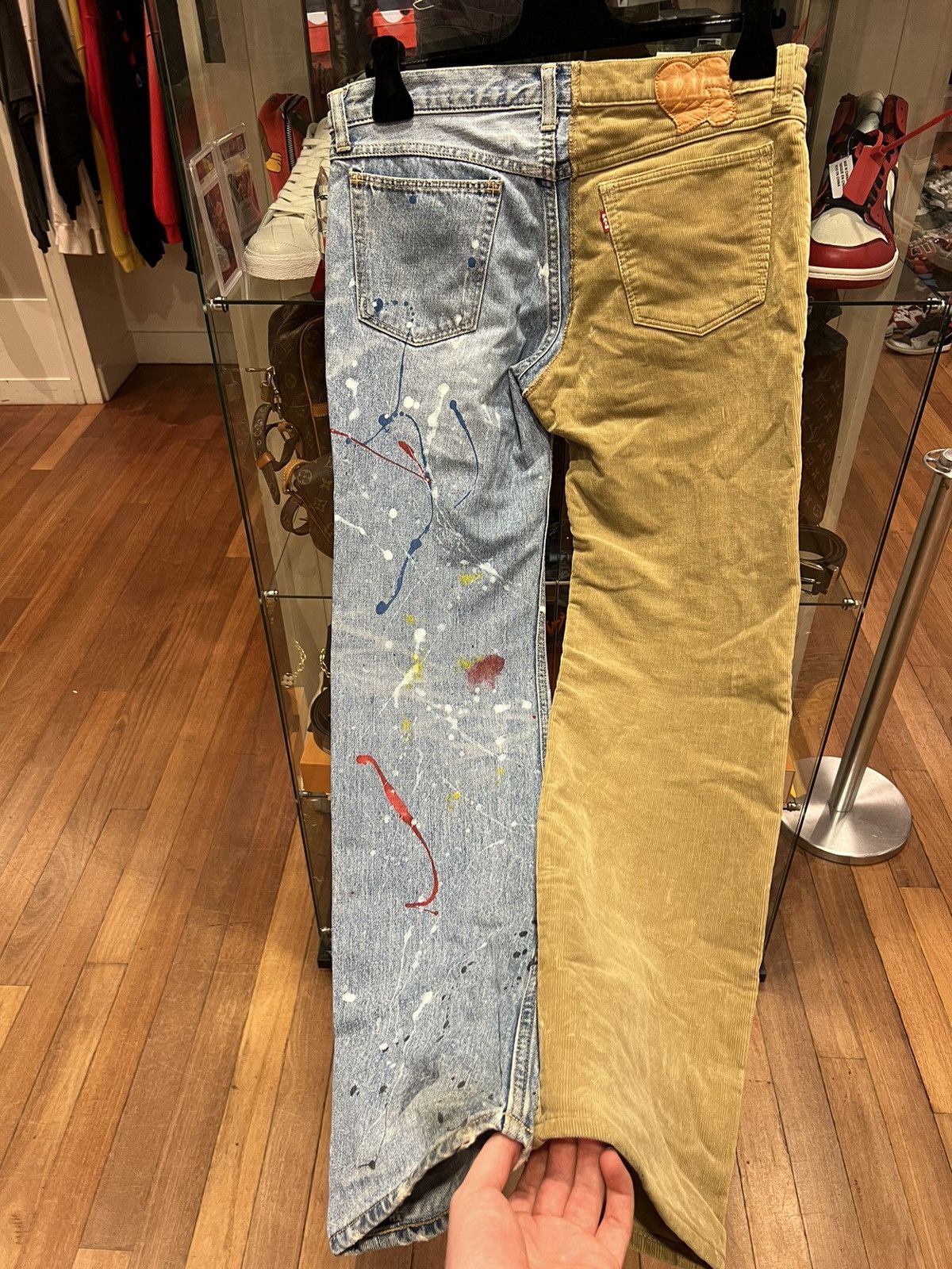Number (N)ine Number (n)ine hybrid paint splatter denim corduroy pants Size US 30 / EU 46 - 7 Thumbnail