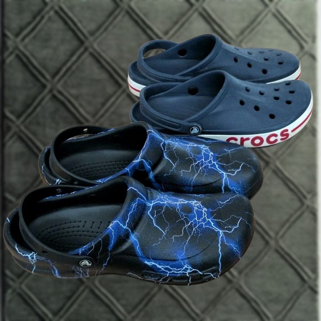 Crocs Crocs Bistro Lightning Bolt Work Clogs + Bayaband Slip  display picture 1