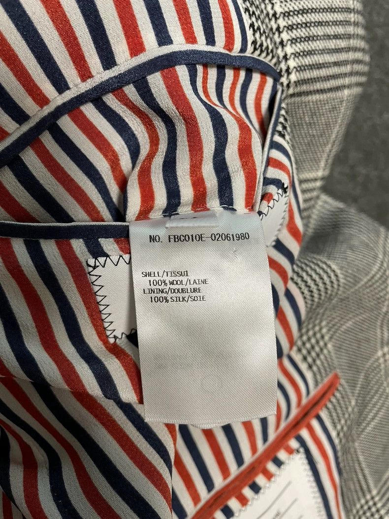 Embroidered Plaid Blazer by Thom Browne-dmc
