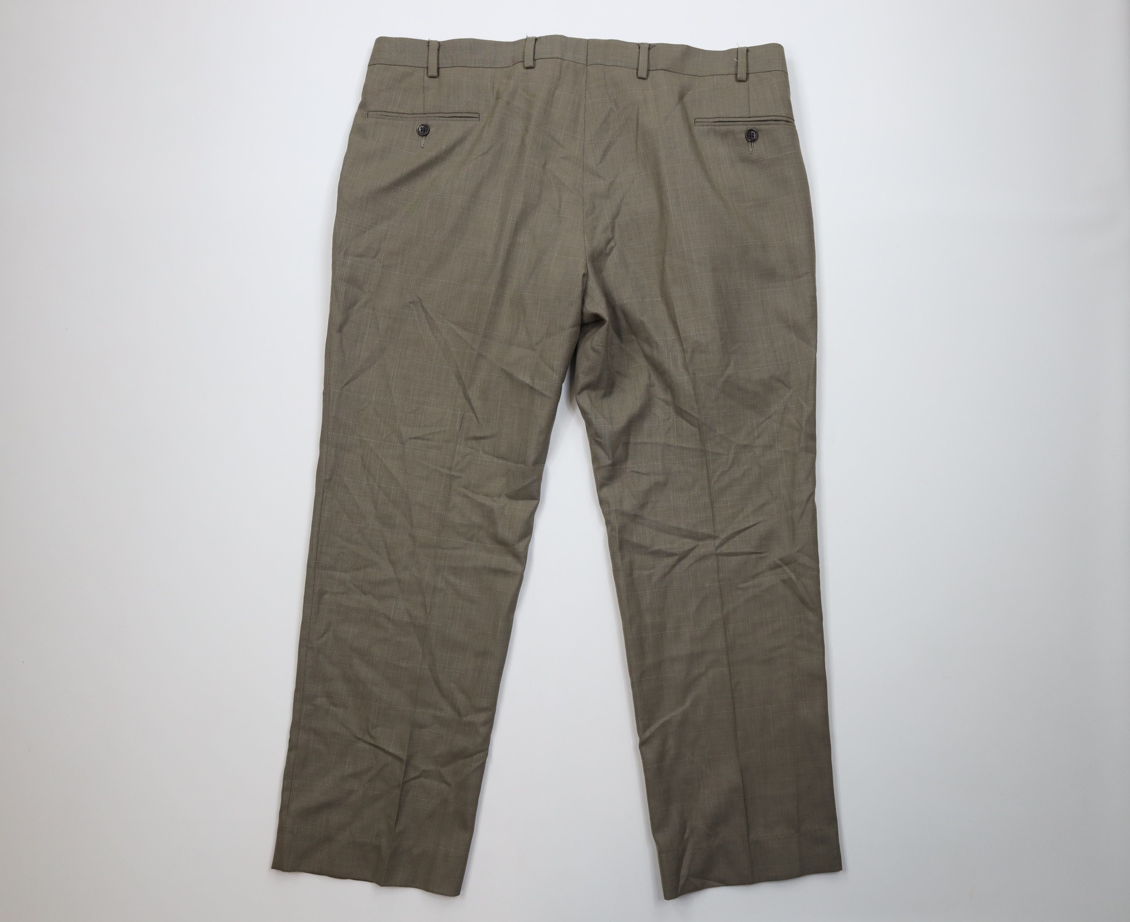 Ralph Lauren Vintage Ralph Lauren Knit Wide Leg Chino Pants Beige Plaid Size US 38 / EU 54 - 8 Thumbnail
