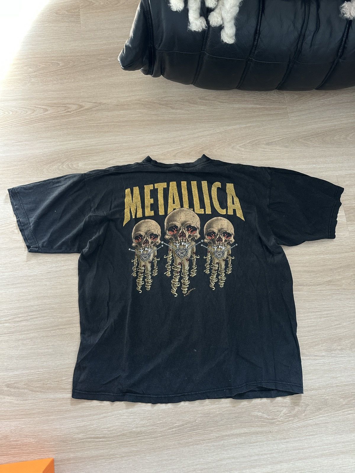 Vintage Metallica Fixxer Vintage Printed Band T-Shirt circa 1993 Size US XL / EU 56 / 4 - 7 Thumbnail