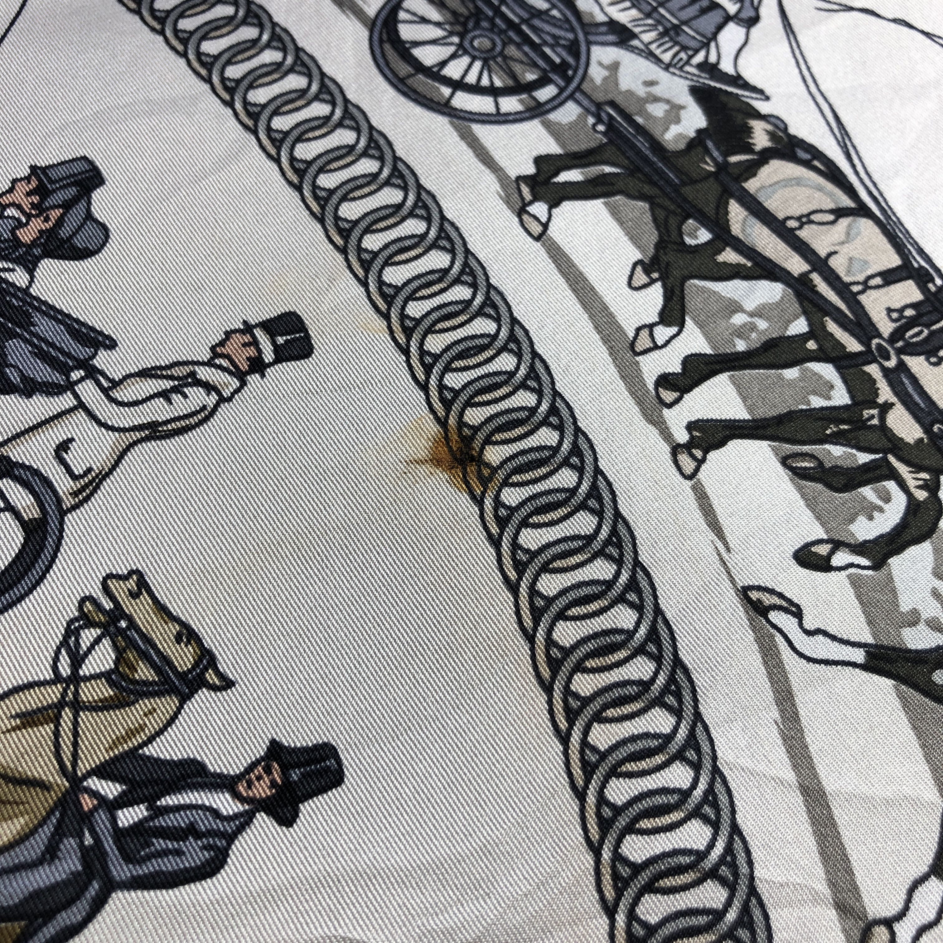 Japanese Brand Top Notch La Promenade de Paris Baroque Silk Scarf M1216 Size ONE SIZE - 14 Thumbnail