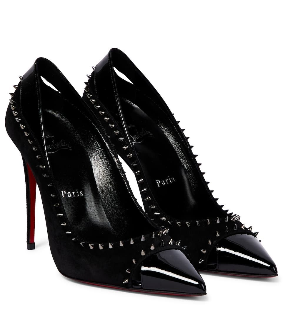 Christian Louboutin Duvette Spikes 100mm Suede Pumps Size US 9 / IT 39 - 1 Thumbnail