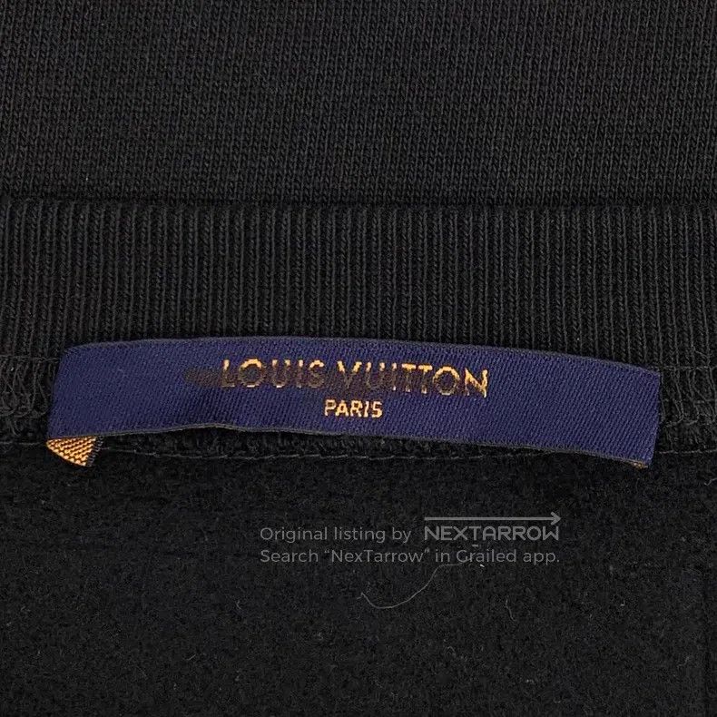 Louis Vuitton Louis Vuitton Black Instruction Cotton Crew Neck Long Slee Size US M / EU 48-50 / 2 - 7 Thumbnail