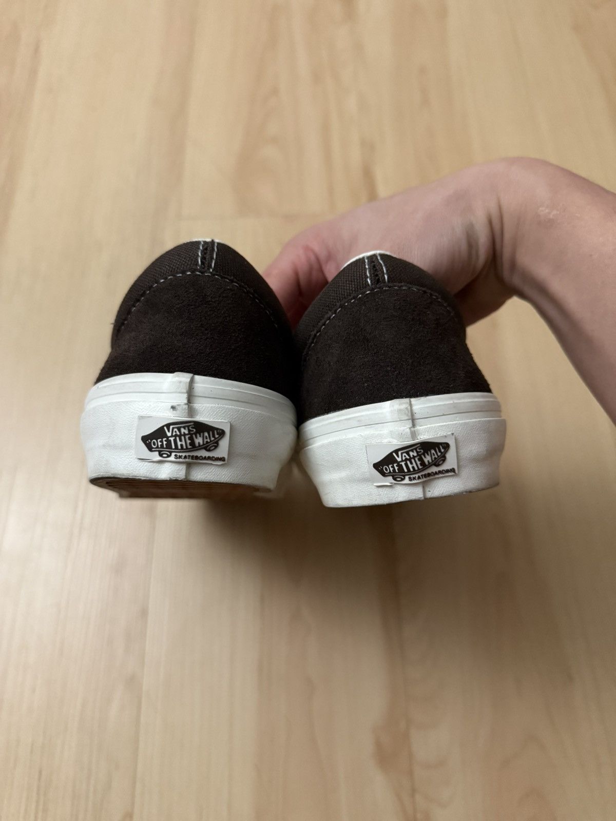 Vans Skate Slip On Brown Pop Cush Skate Shoes Suede Mens 8.5 Size US 8.5 / EU 41-42 - 6 Thumbnail