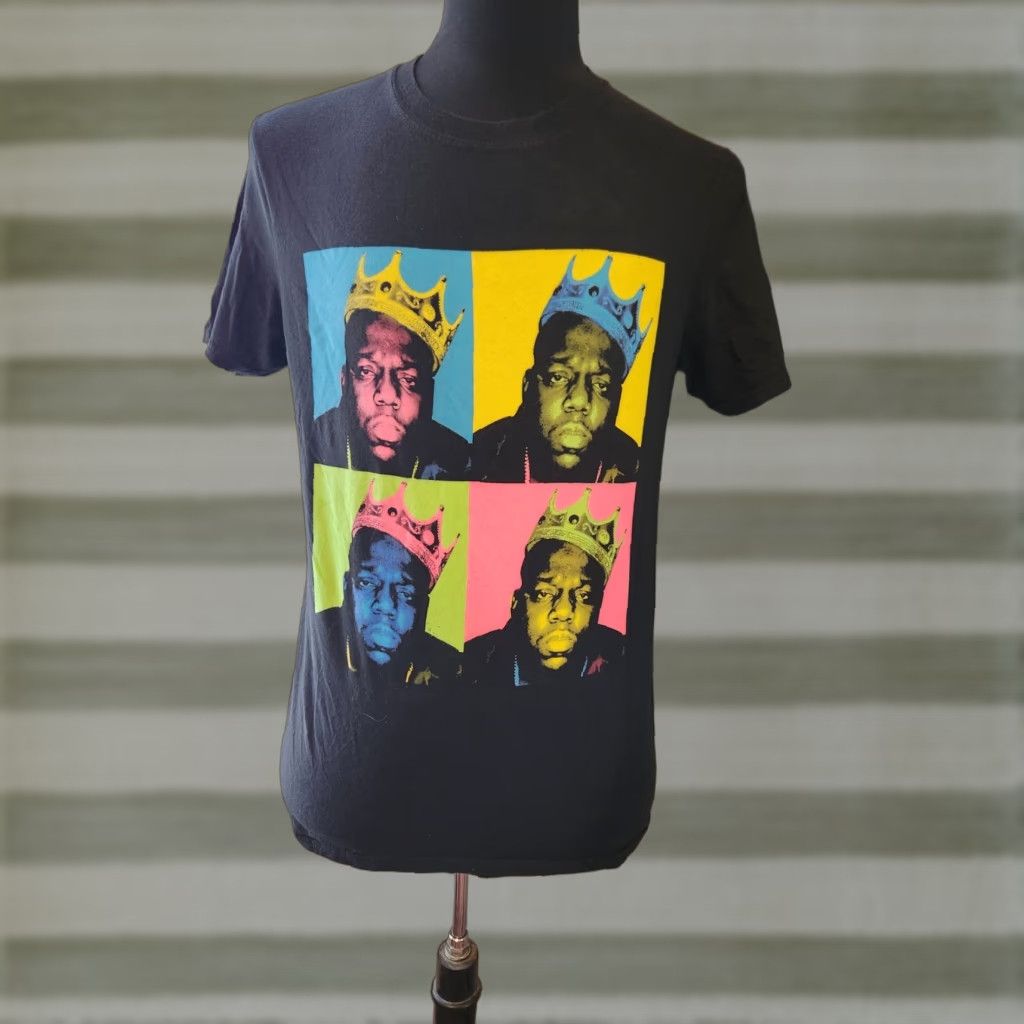 Vintage Notorious B. I. G. Mens Black Short Sleeve Graphic T-Shirt Adult Medium Size US M / EU 48-50 / 2 - 1 Thumbnail